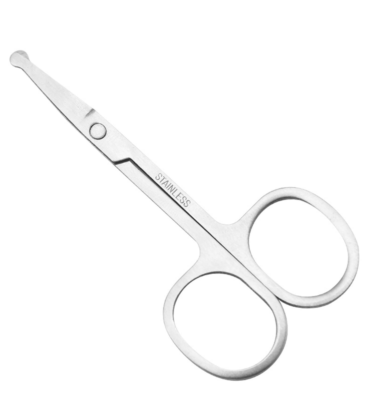 Bartscher Men's Nasal & Ear Hair Scissors - Rounded Tip Stainless Steel Grooming Tool - Buy Online on SooperMarket.com