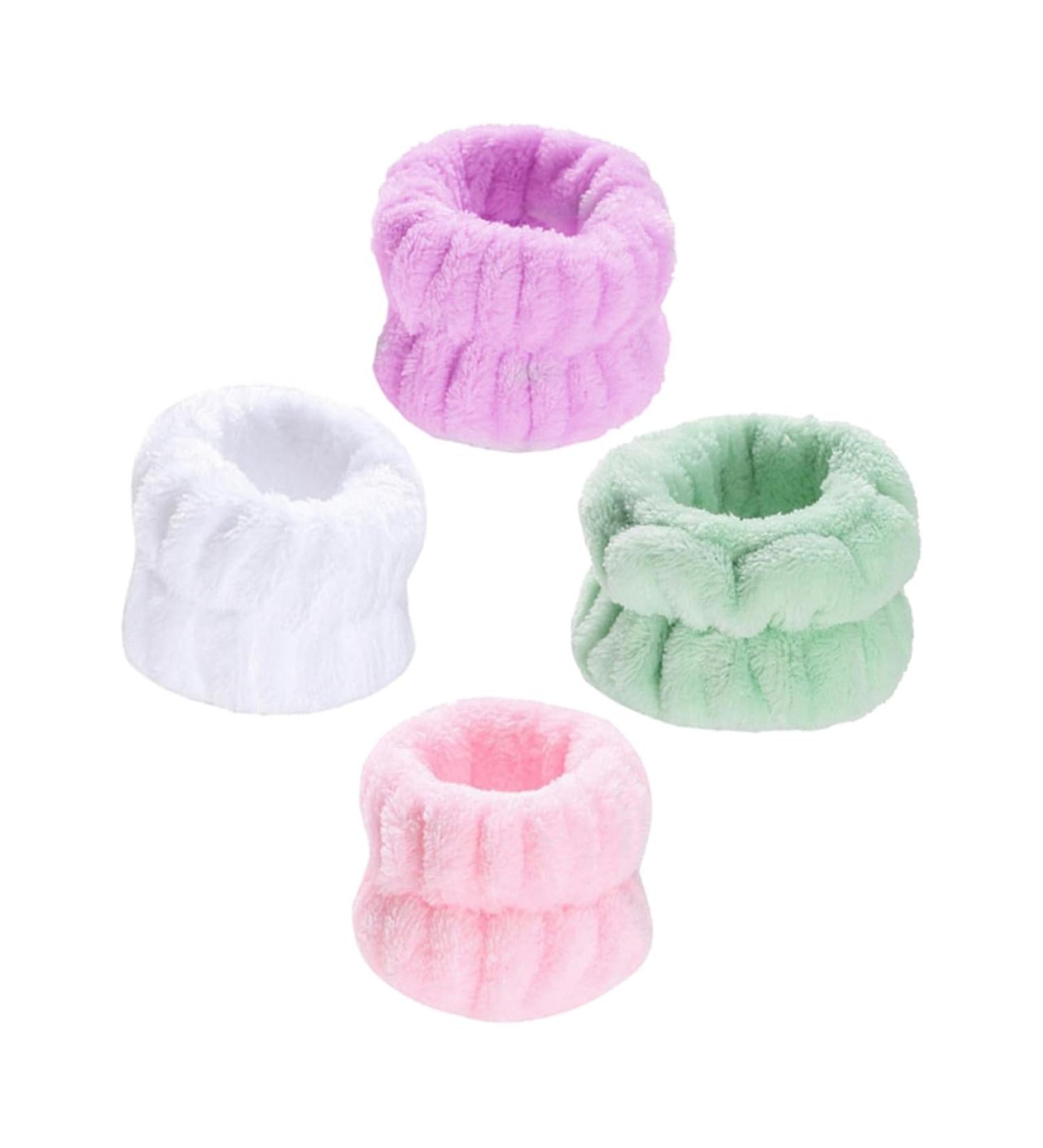 Healeved 8 Pairs Wristband Elastic Wrist Band Cleaning Beauty Headbands Facial Makeup Headband Face Towel Skincare Wrist Washband Towel Headband Wrist Wash Band Sweatband Spa Miss Plush - Buy Online on SooperMarket.com