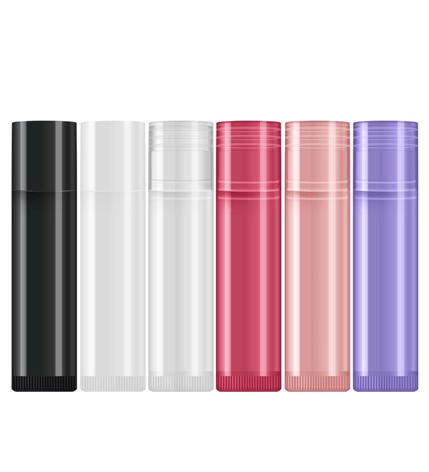 JIHUOO 20pcs 5ML Colorful Empty Lip Balm Tubes | Refillable Lipstick Containers for DIY Beauty - Buy Online on SooperMarket.com