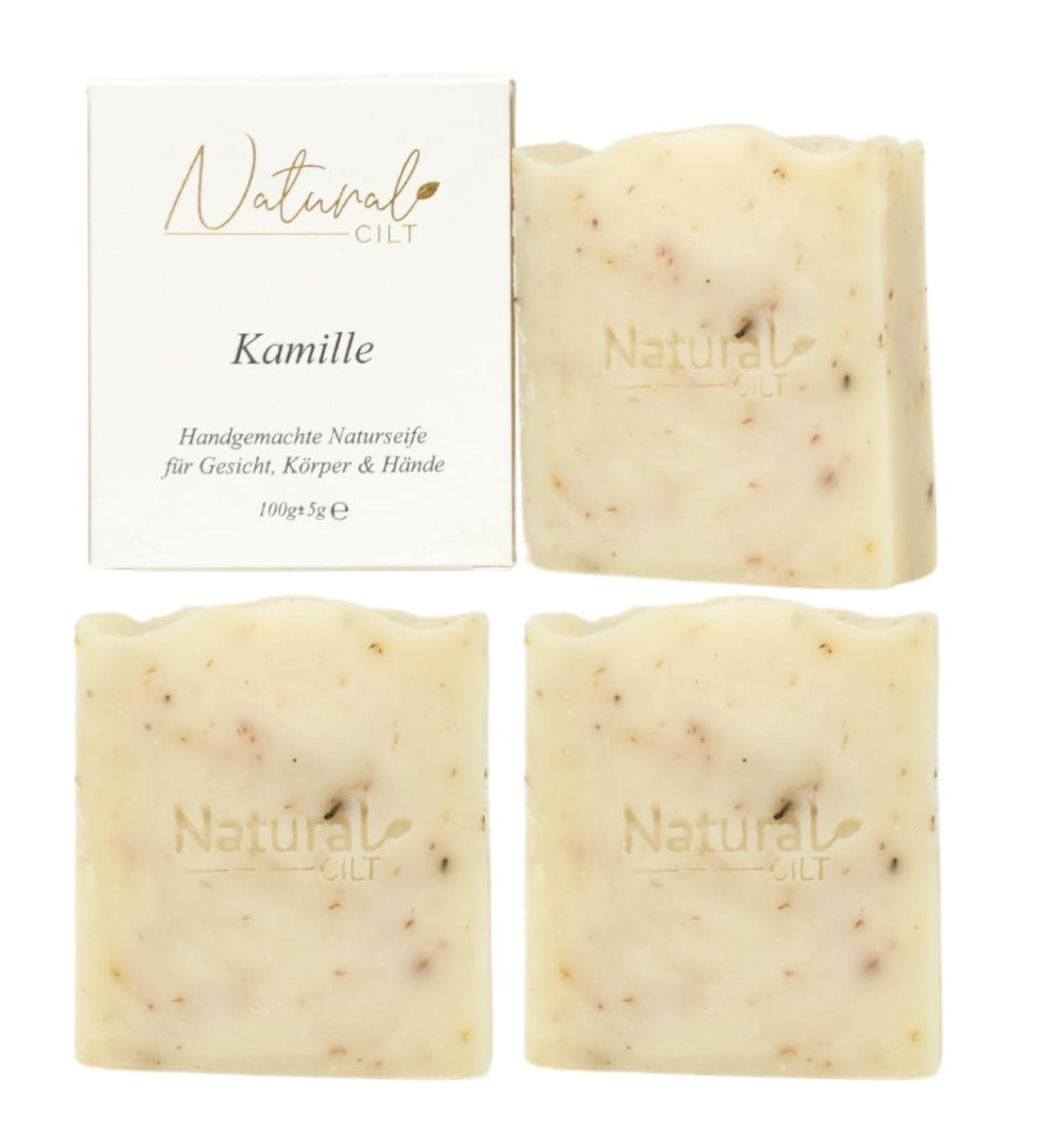 3x Natural Chamomile Soap - 100% Organic Handmade Shower Soap Certified & Safe for All Skin Types - Buy Now! - Buy Online on SooperMarket.com