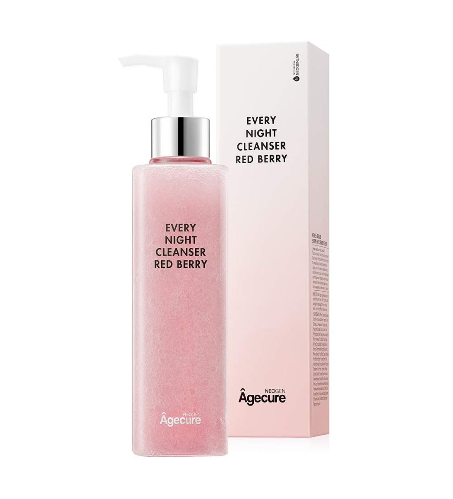 NEOGEN AGECURE Every Night Cleanser - Red Berry 8.11 oz | Moisturizing & Anti-Aging Facial Cleanser for All Skin Types - International Shipping Available - Buy Online on SooperMarket.com
