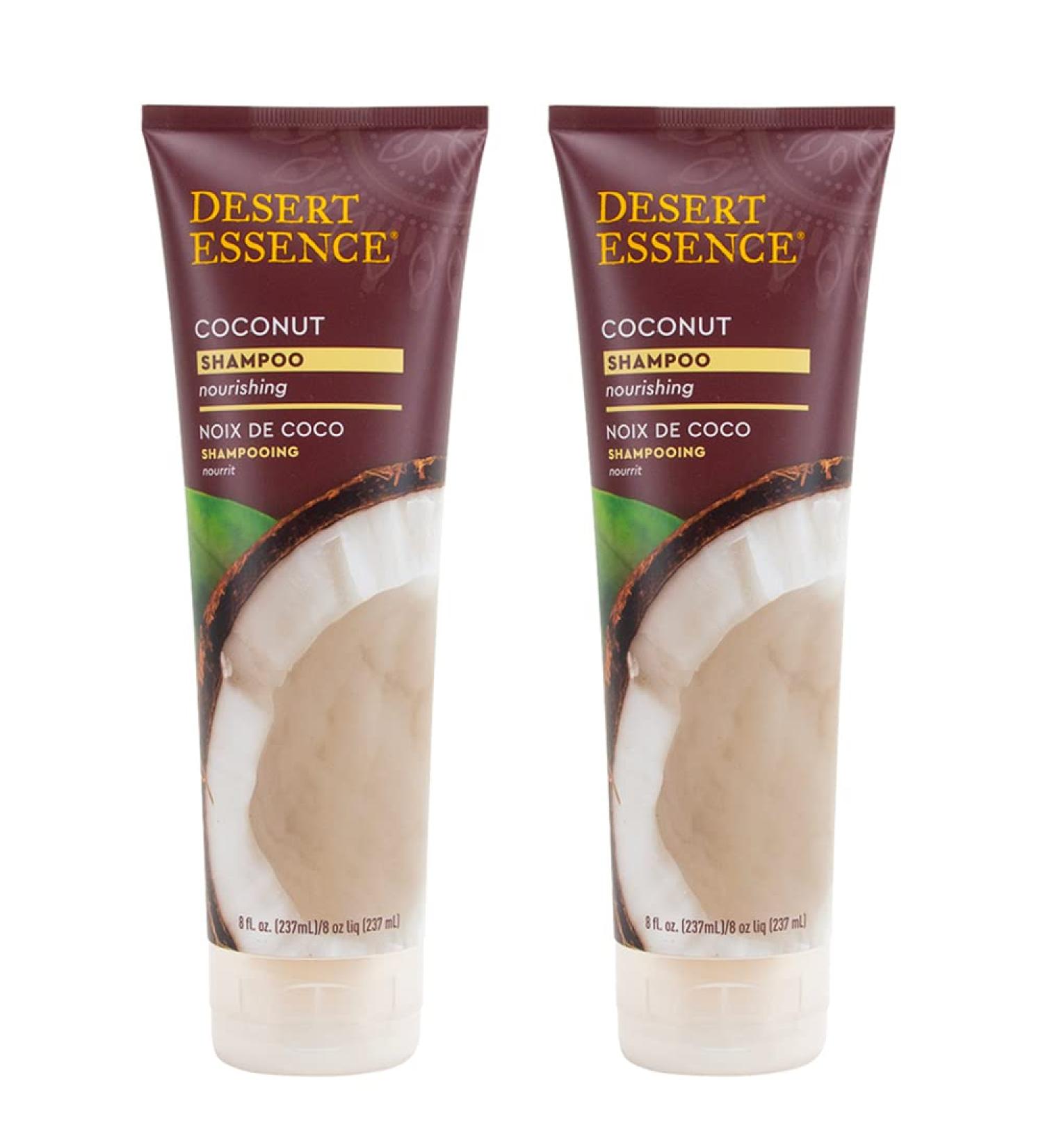 Desert Essence Coconut Shampoo 8 fl oz (Pack of 2) - Gluten Free Vegan Paraben Free - Organic Formula with Coconut, Hemp, Olive Oils, and Shea Butter - Buy Online on SooperMarket.com