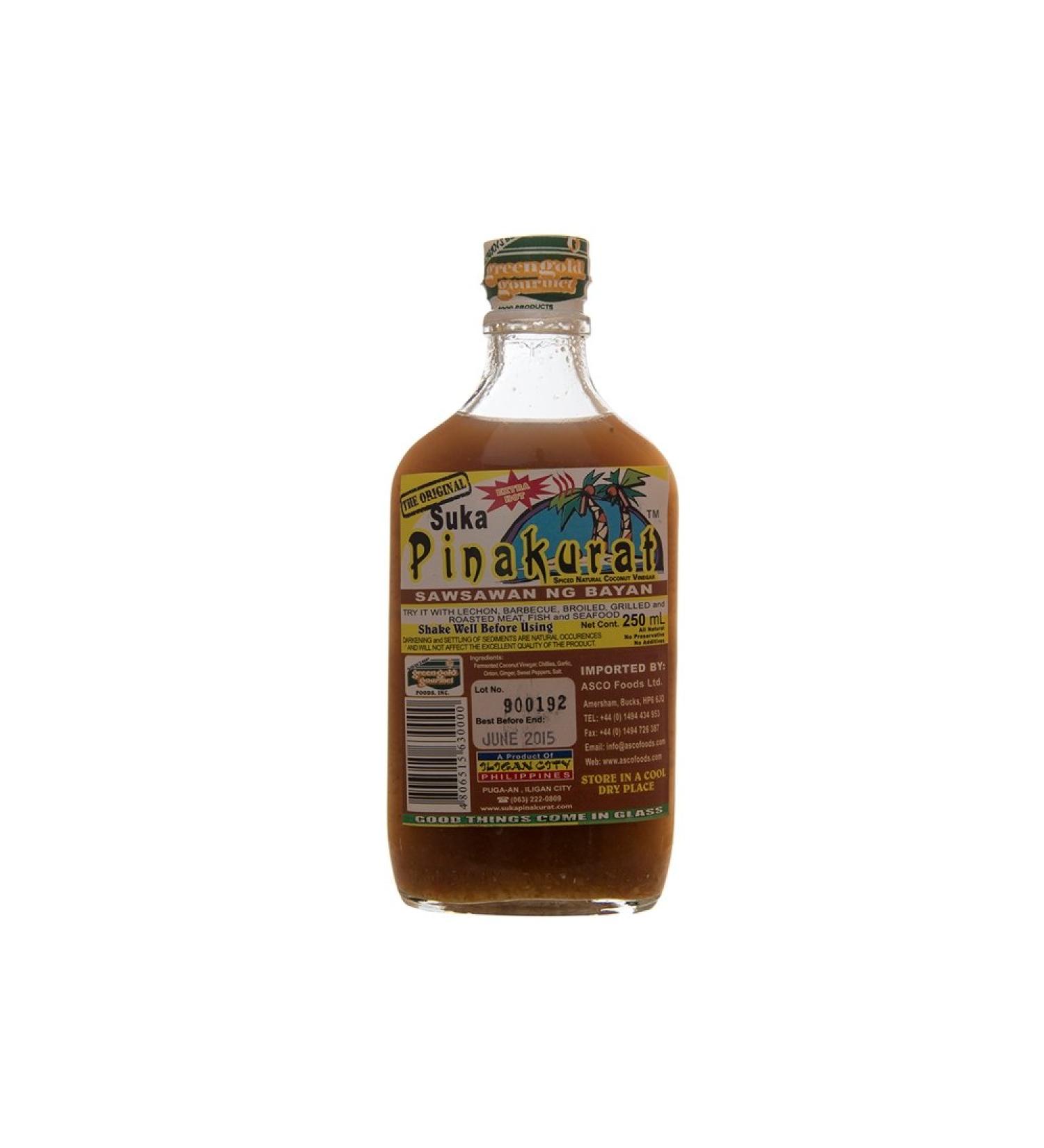 Suka Pinakurat Coconut Vinegar with spices extra hot 250ml