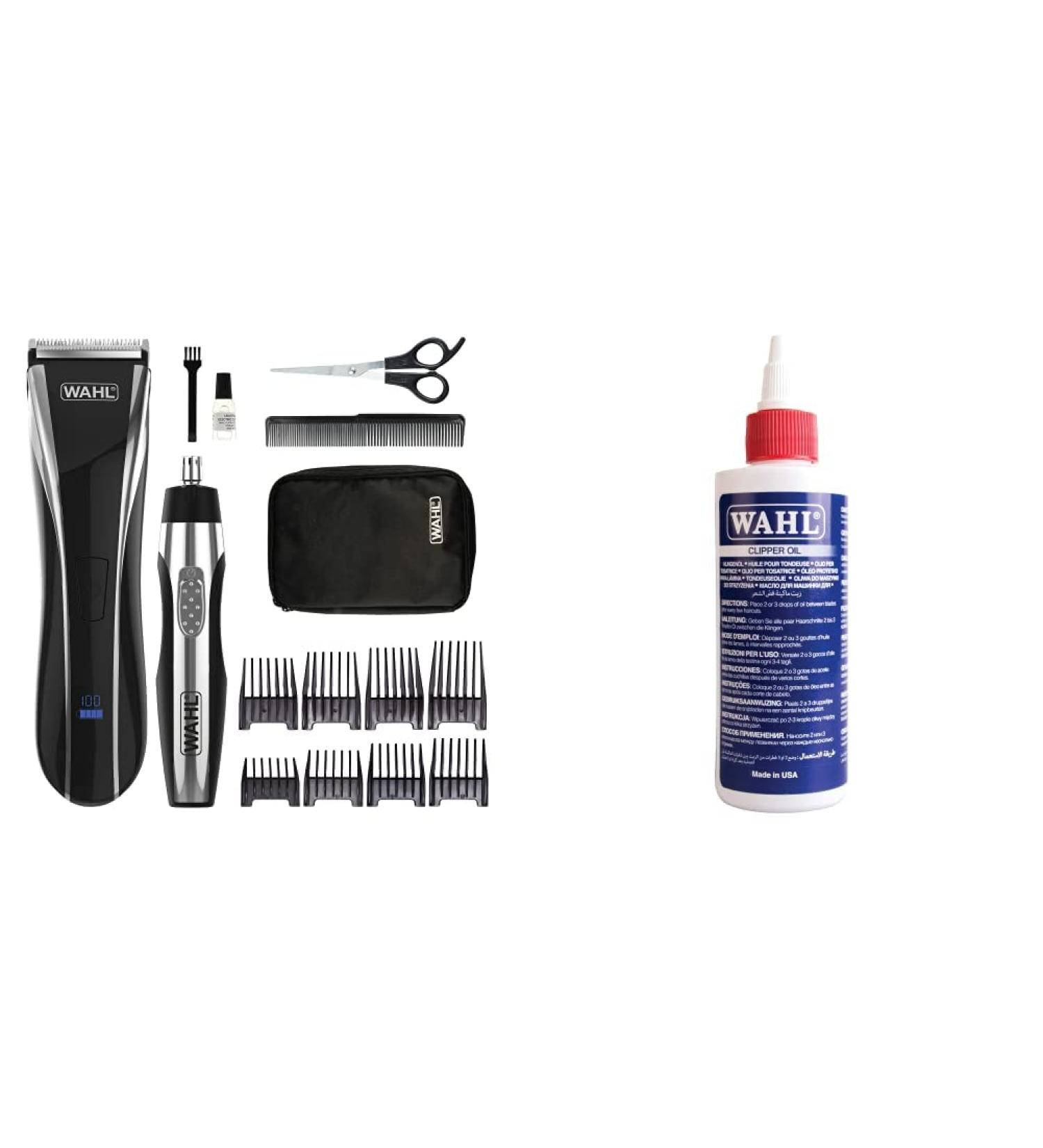 Wahl Ultimate Clipper Hair Clippers for Men Ultimate Clipper Head Shaver Cordless & Clipper Oil Blade Oil for Hair Clippers Beard Trimmers and Shavers 250 ml Trimmer + Clipper Oil - Buy Online on SooperMarket.com