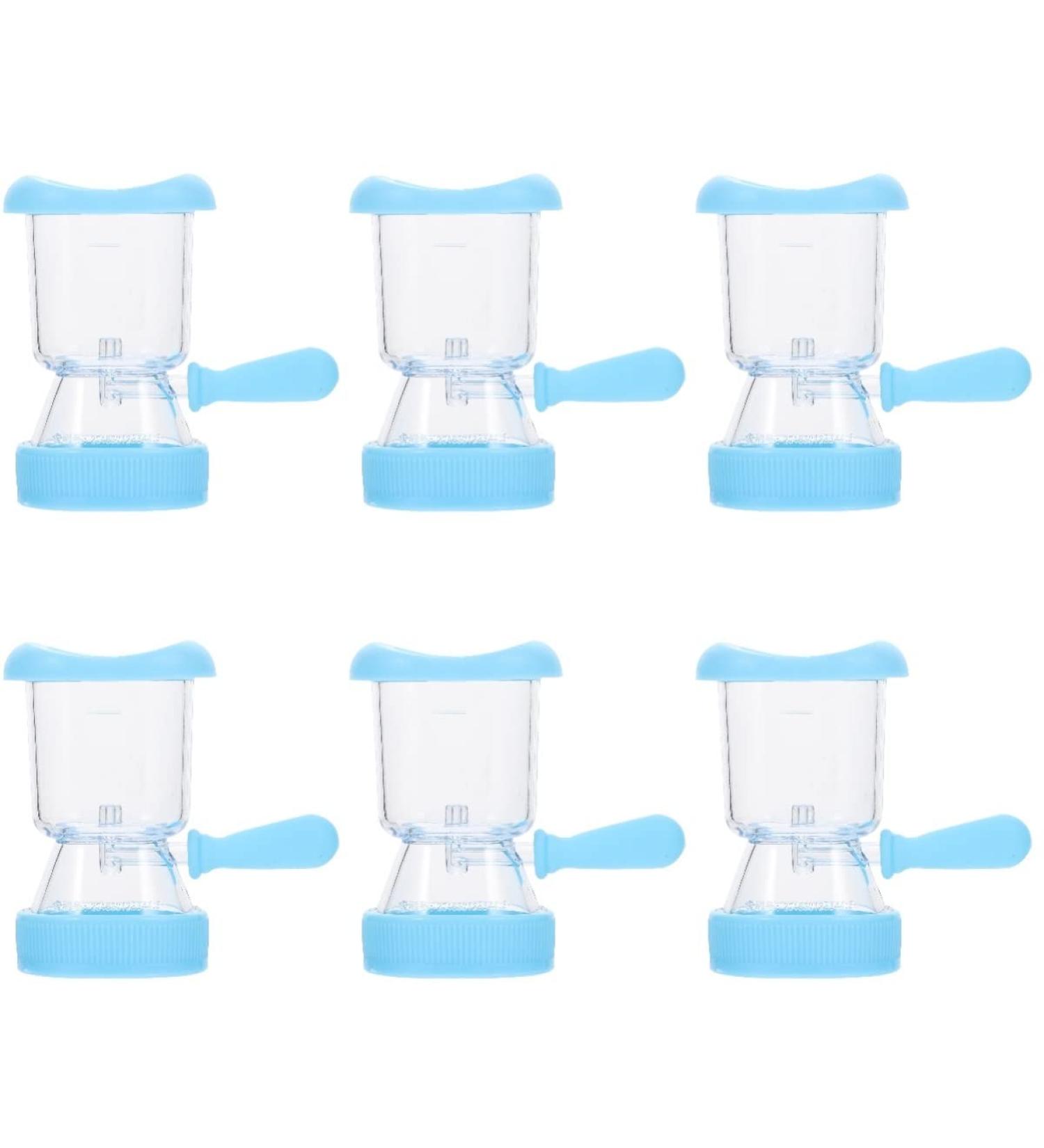 Healifty Glass Cleaner Accessories Set - 6pcs Sky-blue Silicone Cups for Effective Cleaning of Glasses, Makeup Tools, and Bath Containers - Buy Online on SooperMarket.com