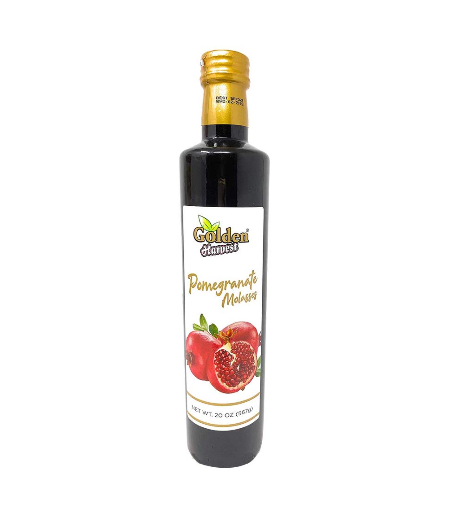 Golden Harvest Pomegranate Molasses 100% Natural Fruit Juice - Mediterranean Cuisine Essential from Lebanon - 20 Oz - Buy Online on SooperMarket.com