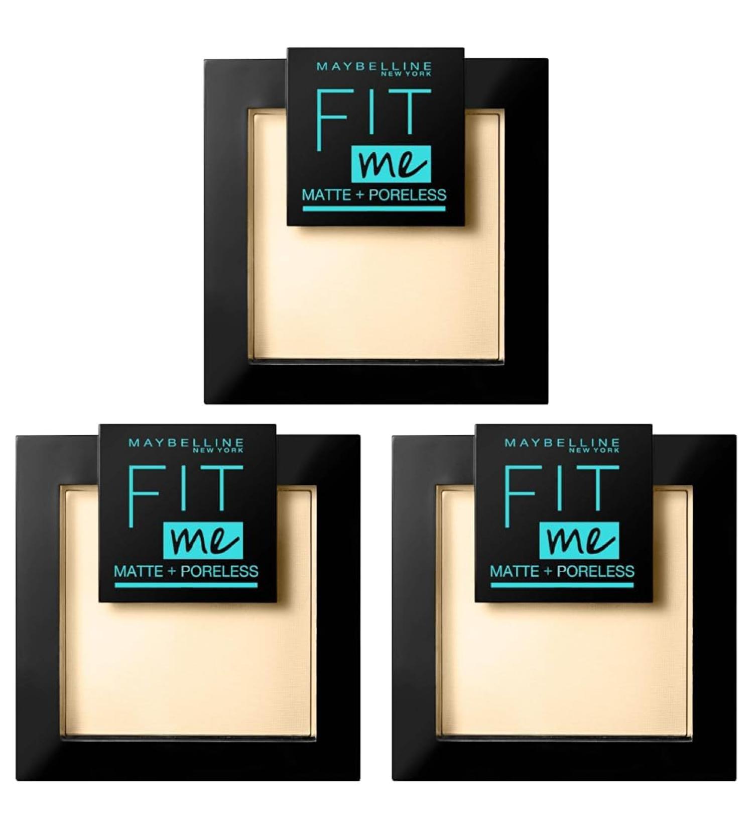 Buy Maybelline Fit Me Matte & Poreless Powder 115 Ivory - 9g (Pack of 3) | International Shipping Available - Buy Online on SooperMarket.com