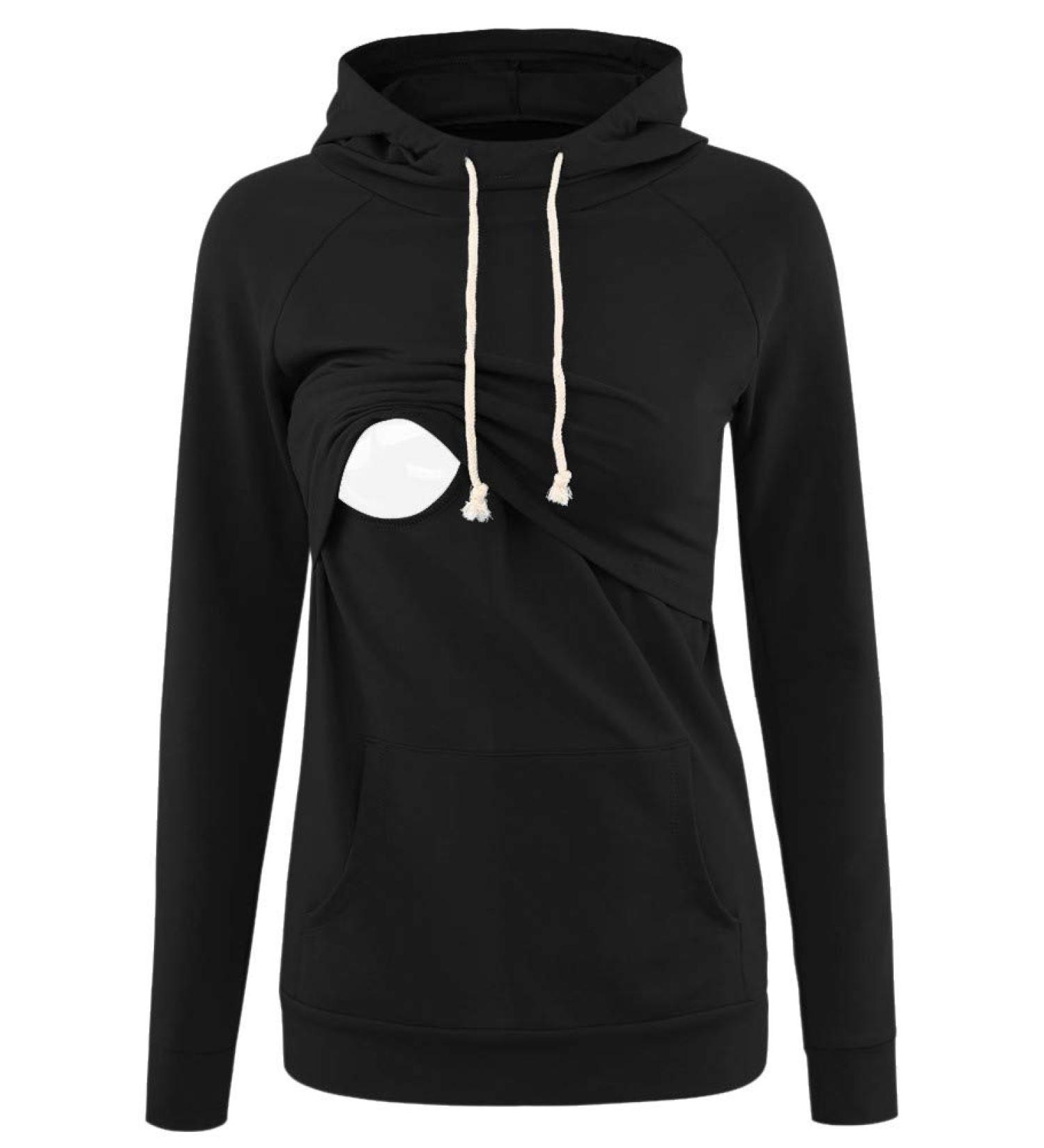Love2Mi Women's Maternity Nursing Shirt - Layered Wrap Design - Black XL - Buy Online on SooperMarket.com