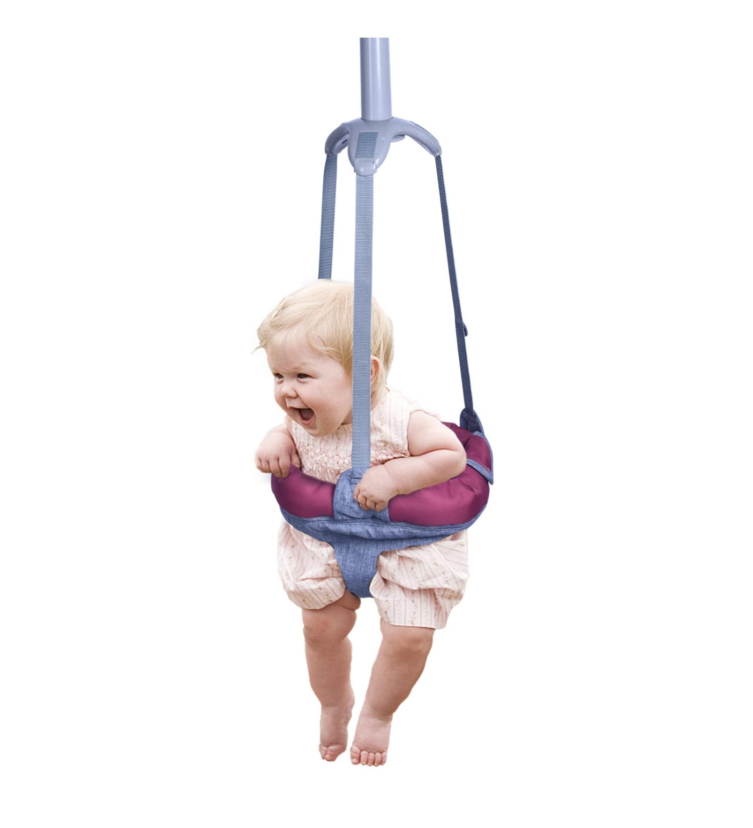 IECOPOWER Doorway Jumper - Durable Baby Bouncer & Swing with Steel Spring - Adjustable Seat Bag - Easy Installation - Ages 6 Months + (Red) - Buy Online on SooperMarket.com