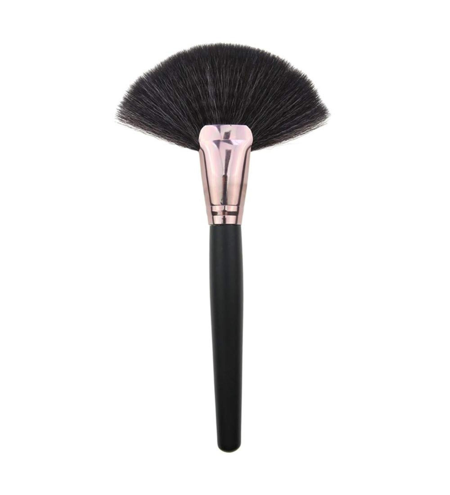 Glamza Face Makeup Fan Brush Large Black/Gold - Buy Online on SooperMarket.com