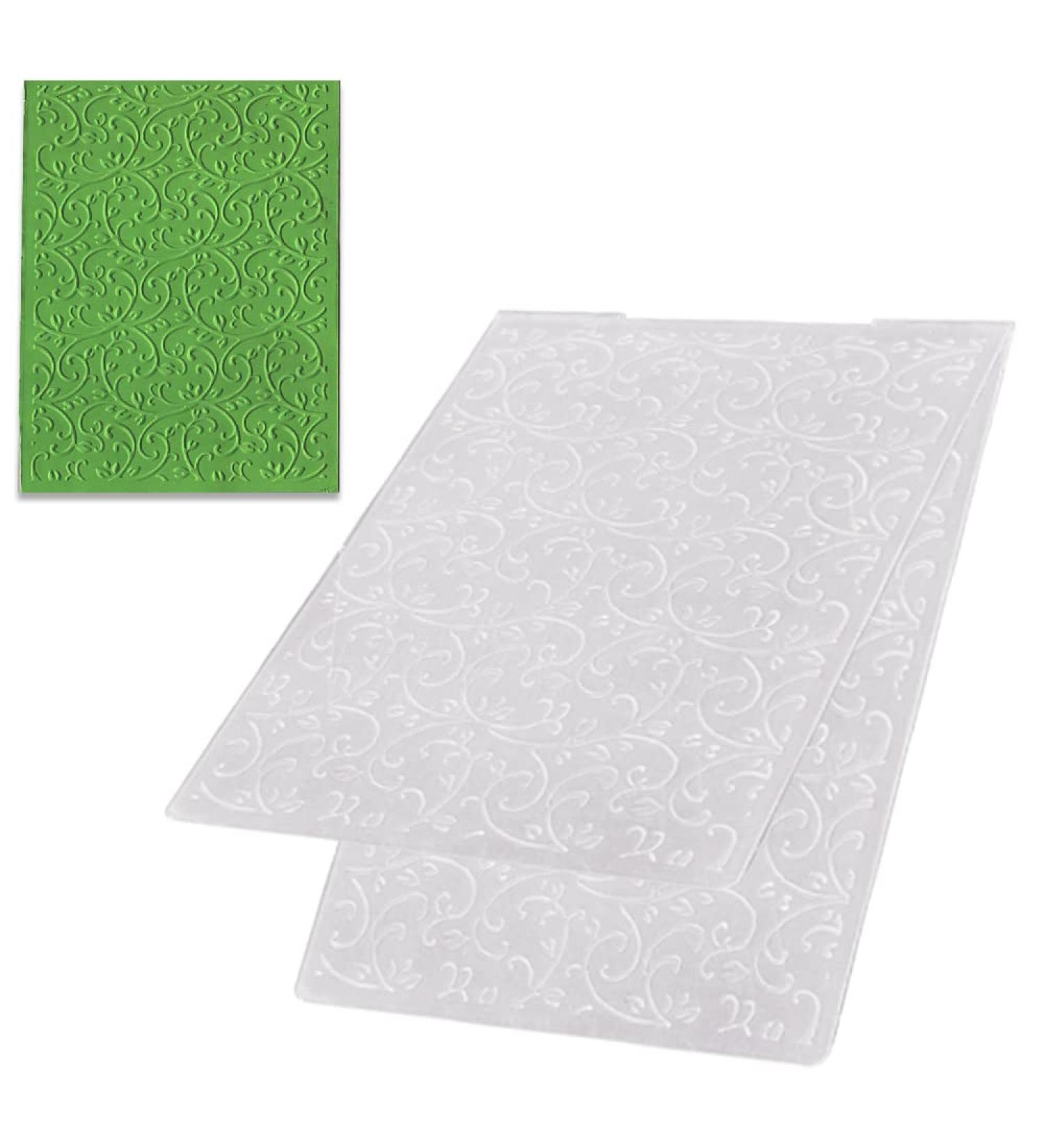3D Lace Vine Pattern Plastic Embossing Folder for Card Making and Scrapbooking - Buy Online on SooperMarket.com