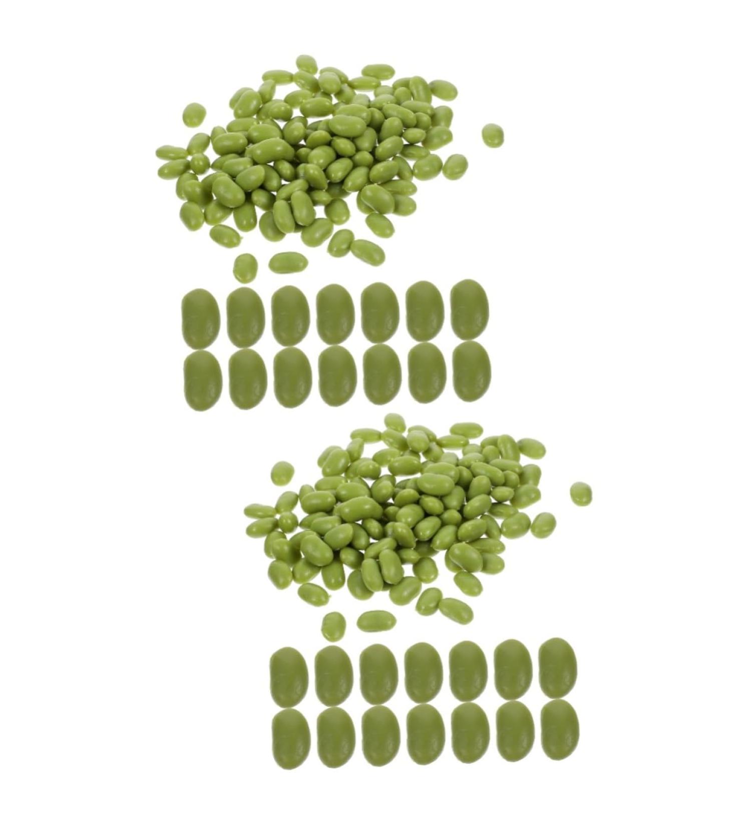 HOMSFOU 2 Packs Simulated Green Beans Artificial Vegetables Props Faux Soybean Simulated Bean Model Dollhouse Food Miniature Gourmet Nuts Photo Props Food Play Pvc Accessories Greenx2pcs 1.6X1CMx2pcs - Buy Online on SooperMarket.com