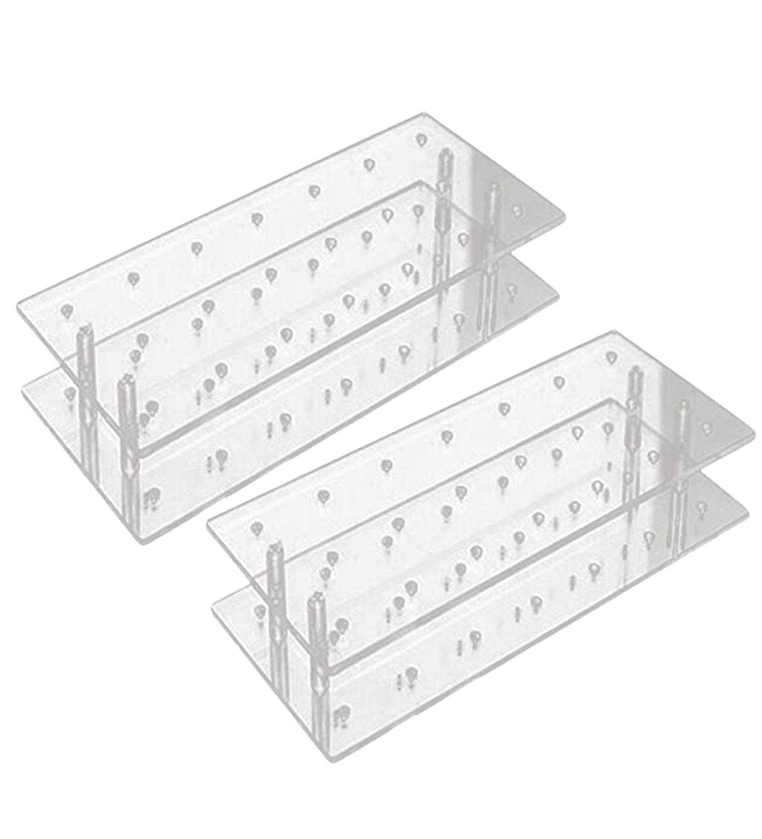 Sadkyer 2 Pack Acrylic 21 Holes Pacifier Holder | Perfect for Wedding & Birthday Parties - International Shipping Available - Buy Online on SooperMarket.com