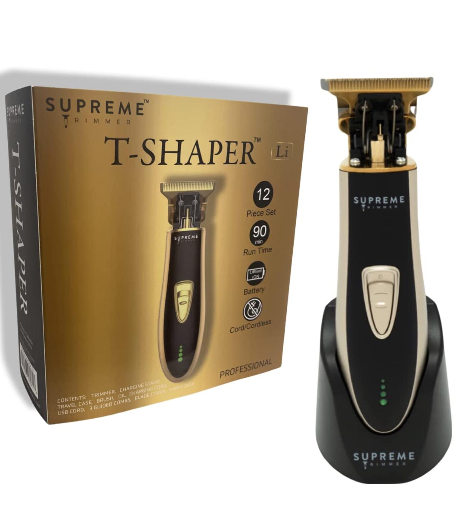 SUPREME TRIMMER ST5210 Men's Hair Trimmer | Professional Cordless Barber Beard Trimmer - Gold T-Shaper Liner Clipper - Buy Online on SooperMarket.com