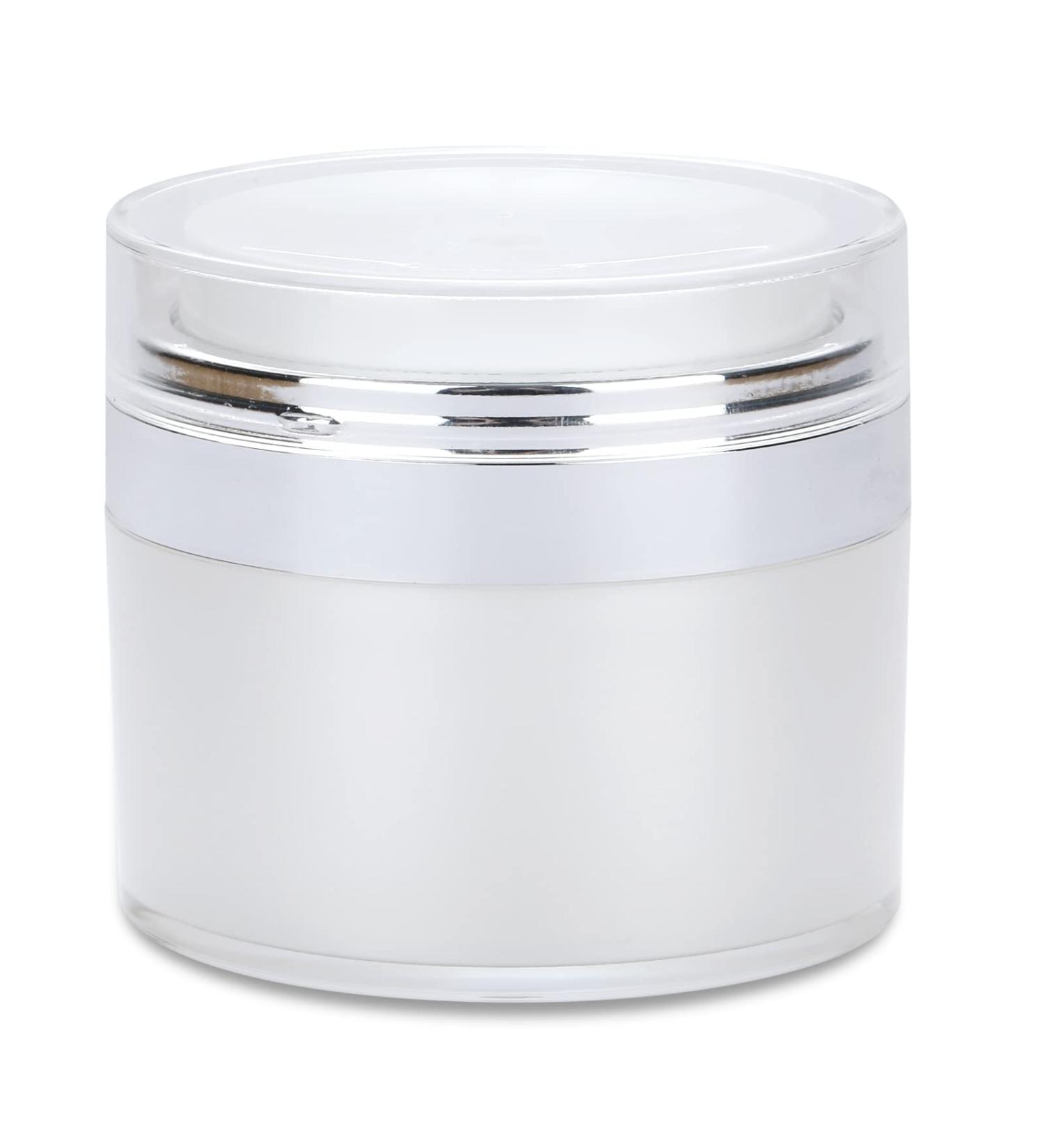Airless Pump Jar 1.7oz - Drunk Elephant Container for Lotions, Creams, Serums & Makeup - Travel-friendly Push Down Pump Dispenser - Buy Online on SooperMarket.com