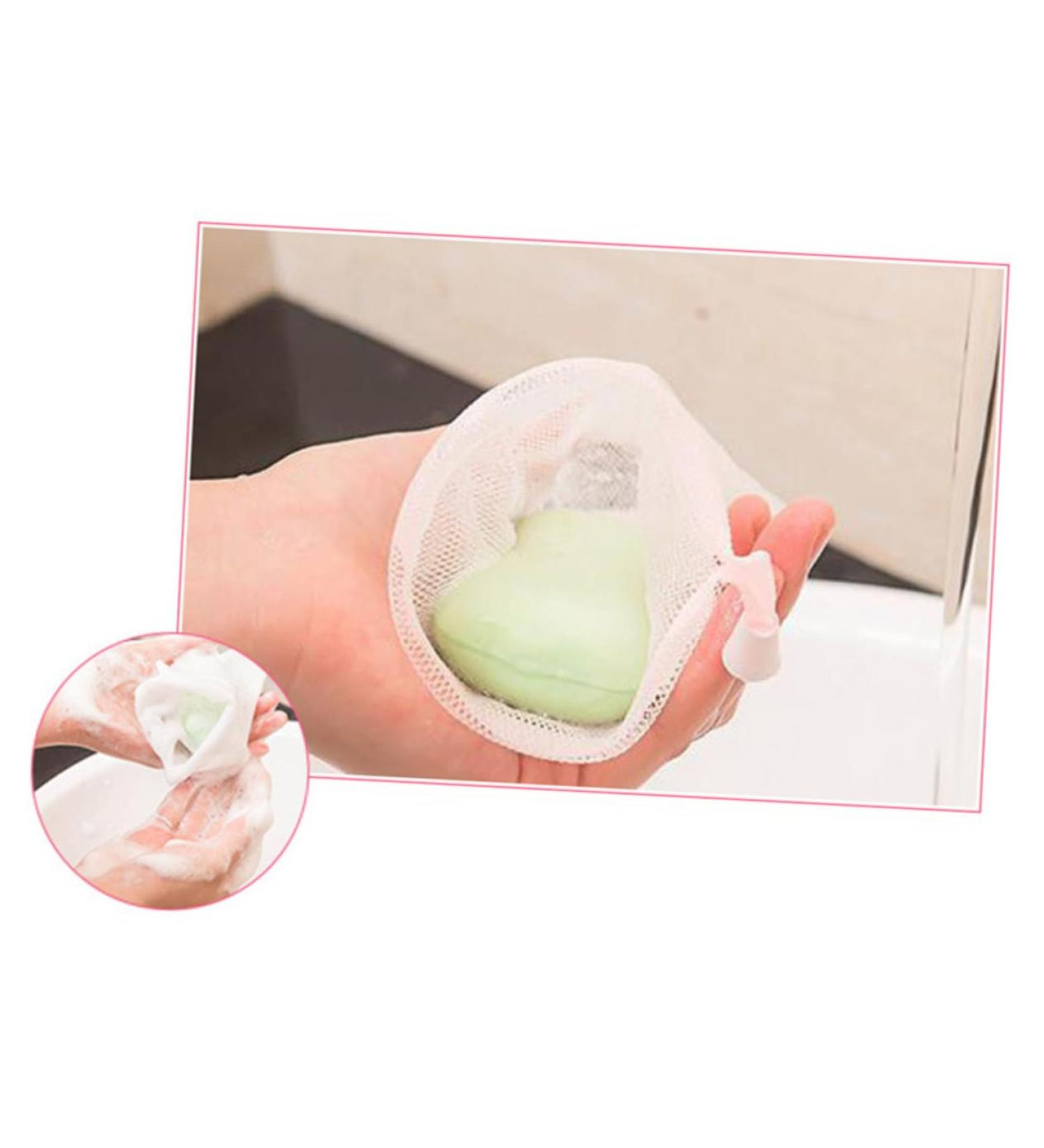 Baluue 2pcs Soap Pouch Soap Soap Saver Net Exfoliating Soap Saver White - Buy Online on SooperMarket.com