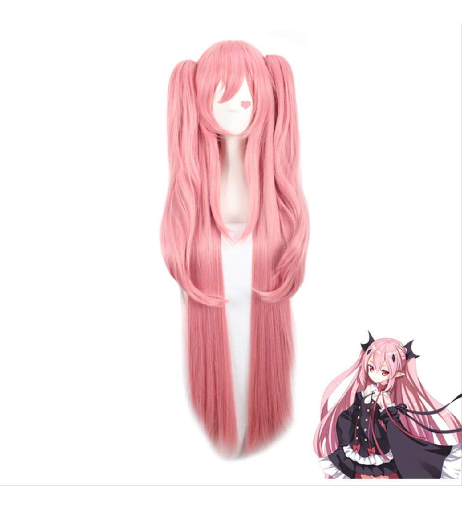 Anime Krul Tepes Wig - Owari no Seraph Cosplay Long Straight Synthetic Hair Ponytail Wig - International Shipping Available - Buy Online on SooperMarket.com
