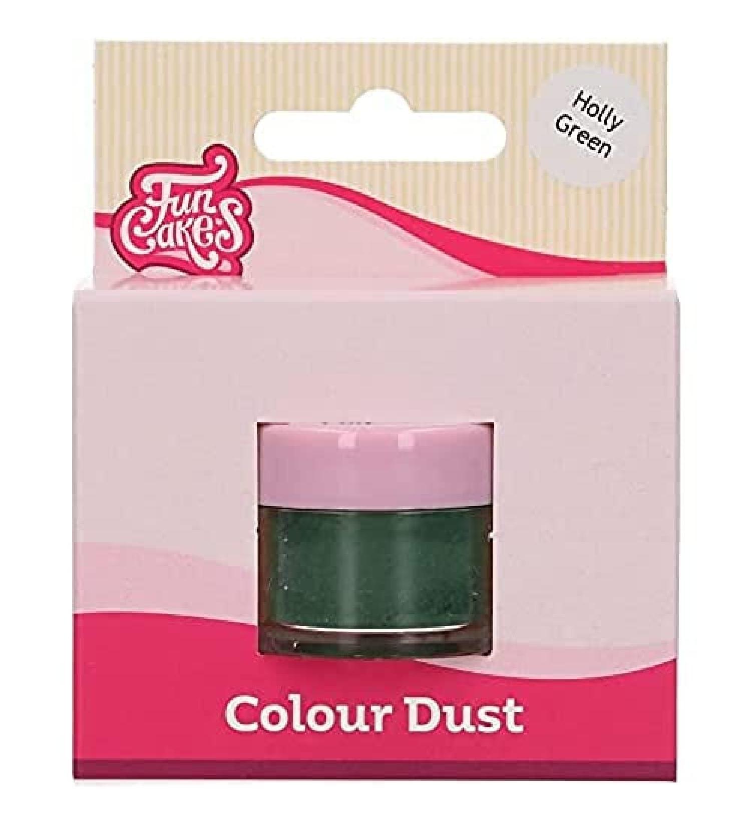 FunCakes Colour Dust Holly Green: Colouring powder for Food For Cake Decoration Halal certified