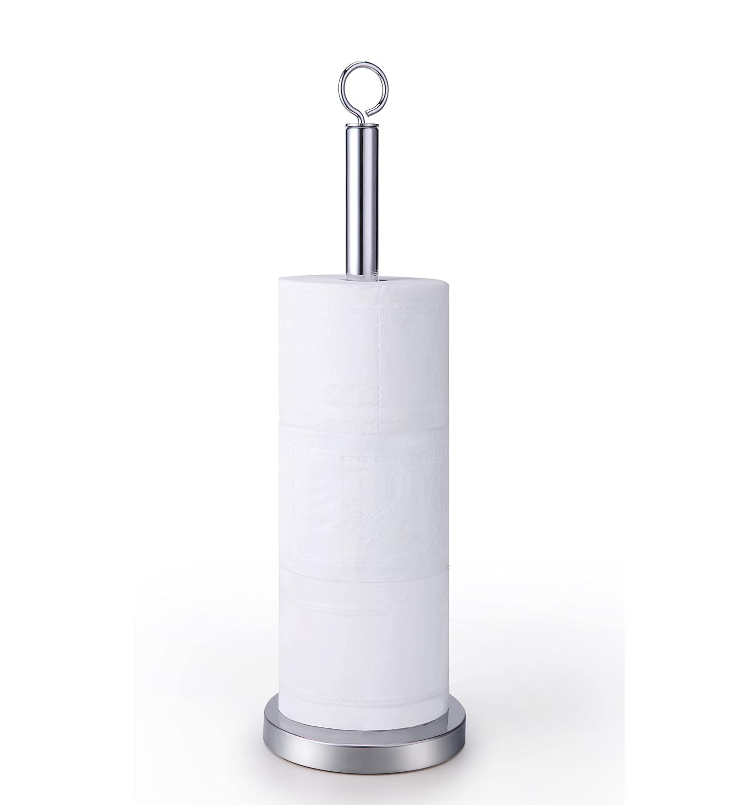 SunnyPoint Elite Sturdy Stainless Steel Toilet Paper Roll Holder - Holds 4 Rolls - 21.5 Height - Buy Online on SooperMarket.com