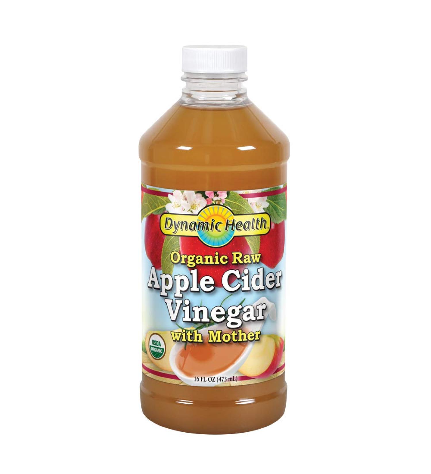 Organic Raw Apple Cider Vinegar with Mother - 16 fl oz | Dynamic Health Laboratories - Buy Online on SooperMarket.com