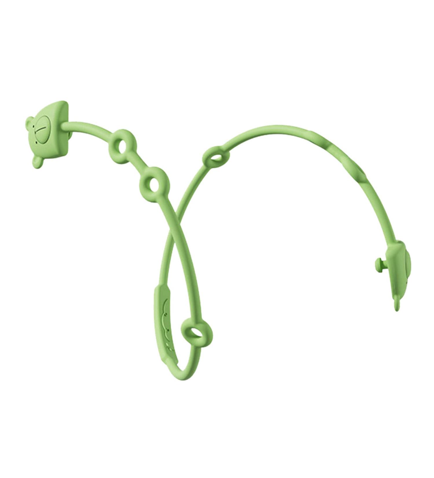 Stretchable Chewable Safety Teether Silicone Chain - Bear Shape - Green - Buy Online on SooperMarket.com