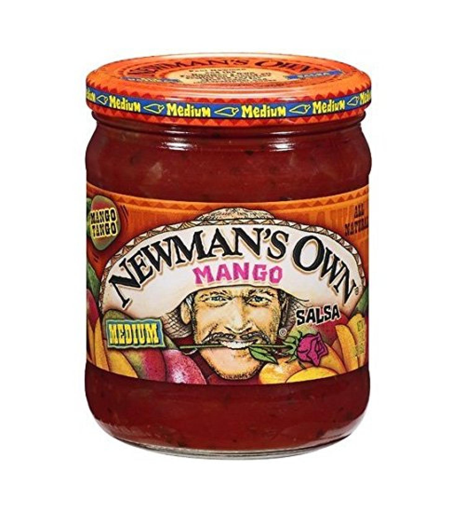 Newman's Own Mango Medium Salsa (Pack of 3) 16 oz Jars Mango 1 Pound (Pack of 3)