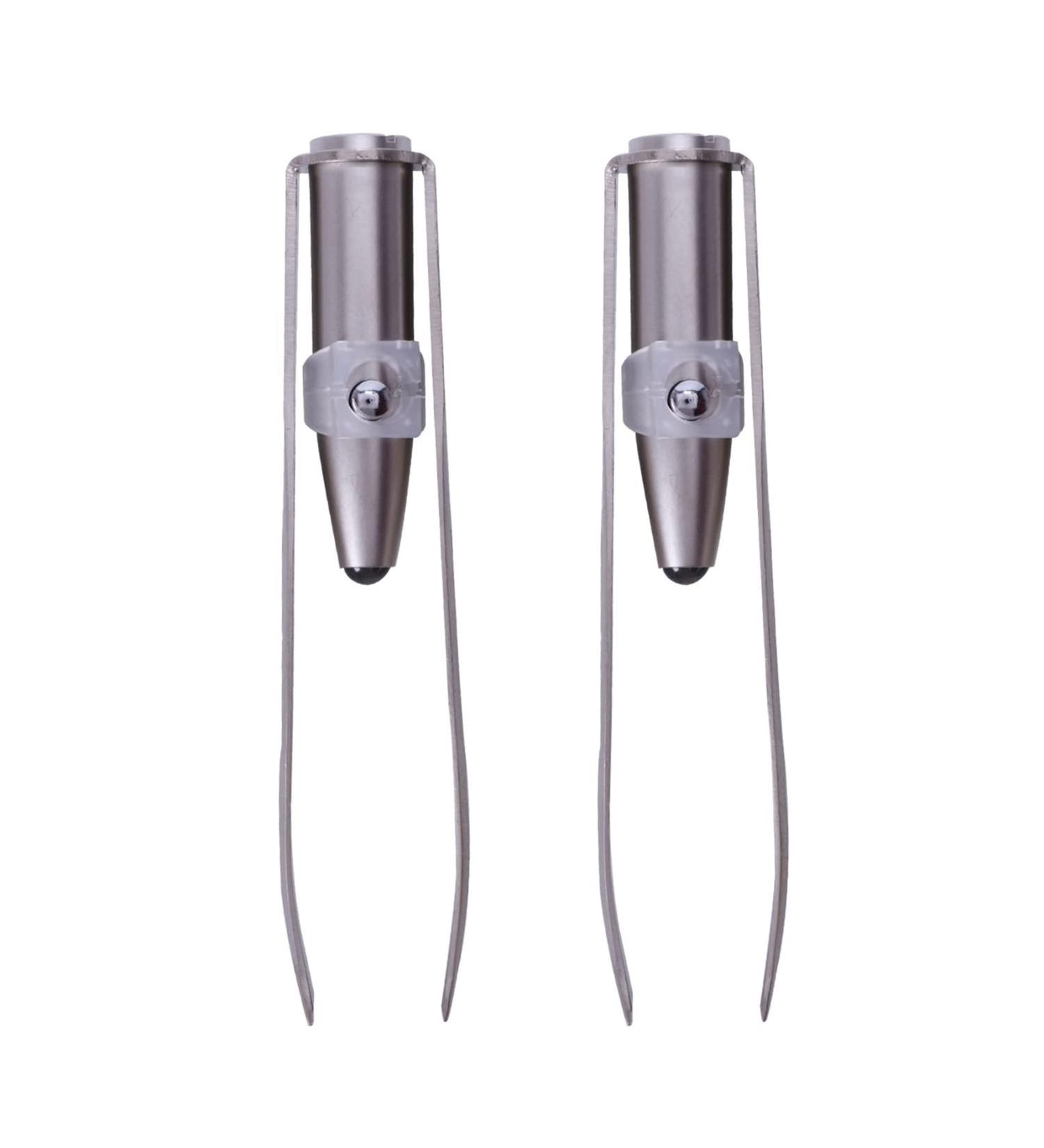 Buy 2X Stainless Steel Eyelash Eyebrow Tweezers with LED Light - Precision Grooming Tools for Flawless Beauty | International Shipping Available - Buy Online on SooperMarket.com