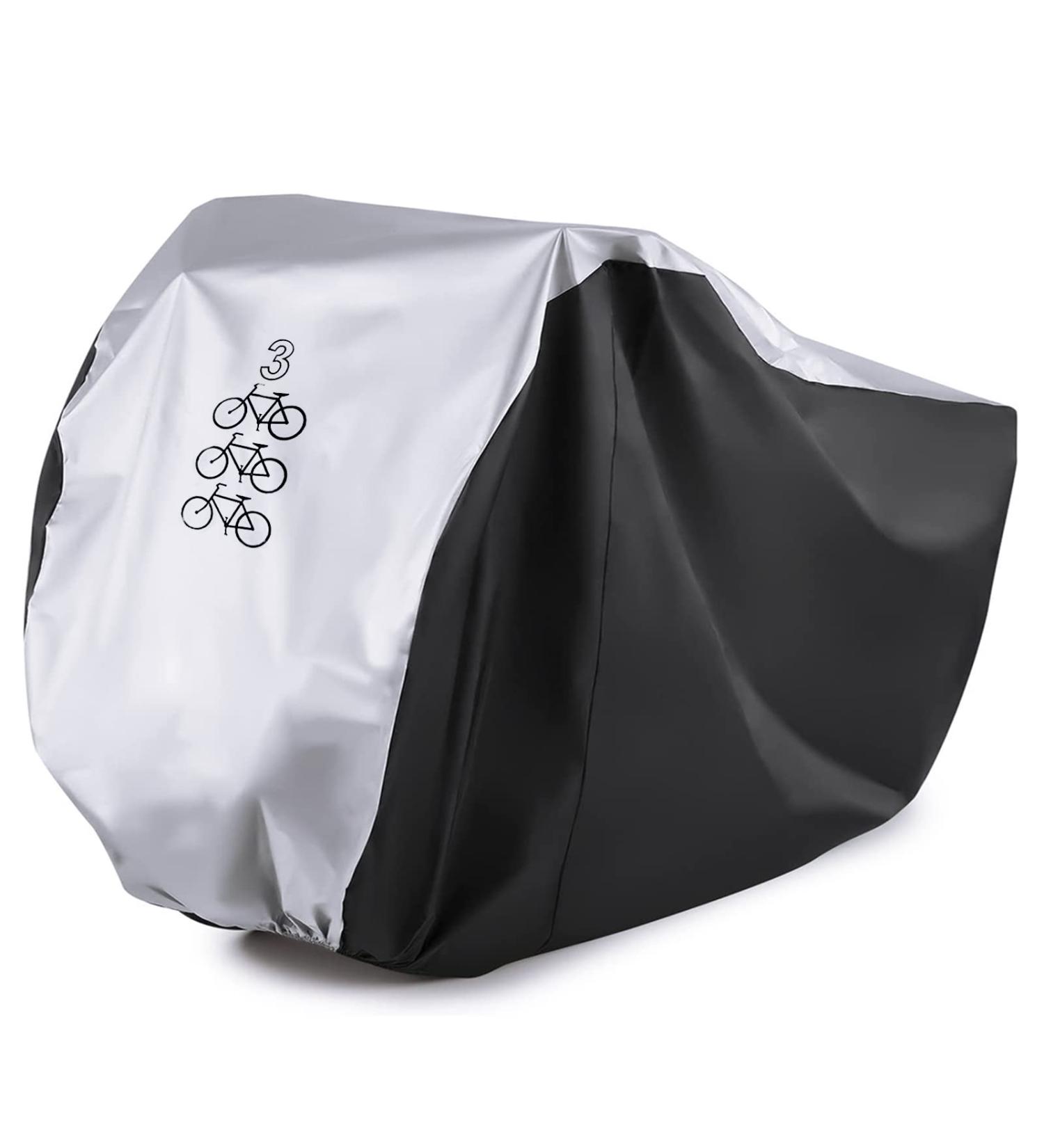 Maveek Bicycle Cover for 3 Bikes Waterproof Outdoor Storage Winter Cold Weather  Rain Snow Wind Proof Tarp Tent Shed Dust Dirt Resistant All Weather Cycle Protection UV Summer Indoor Garage 3-MIDSIL - Buy Online on SooperMarket.com