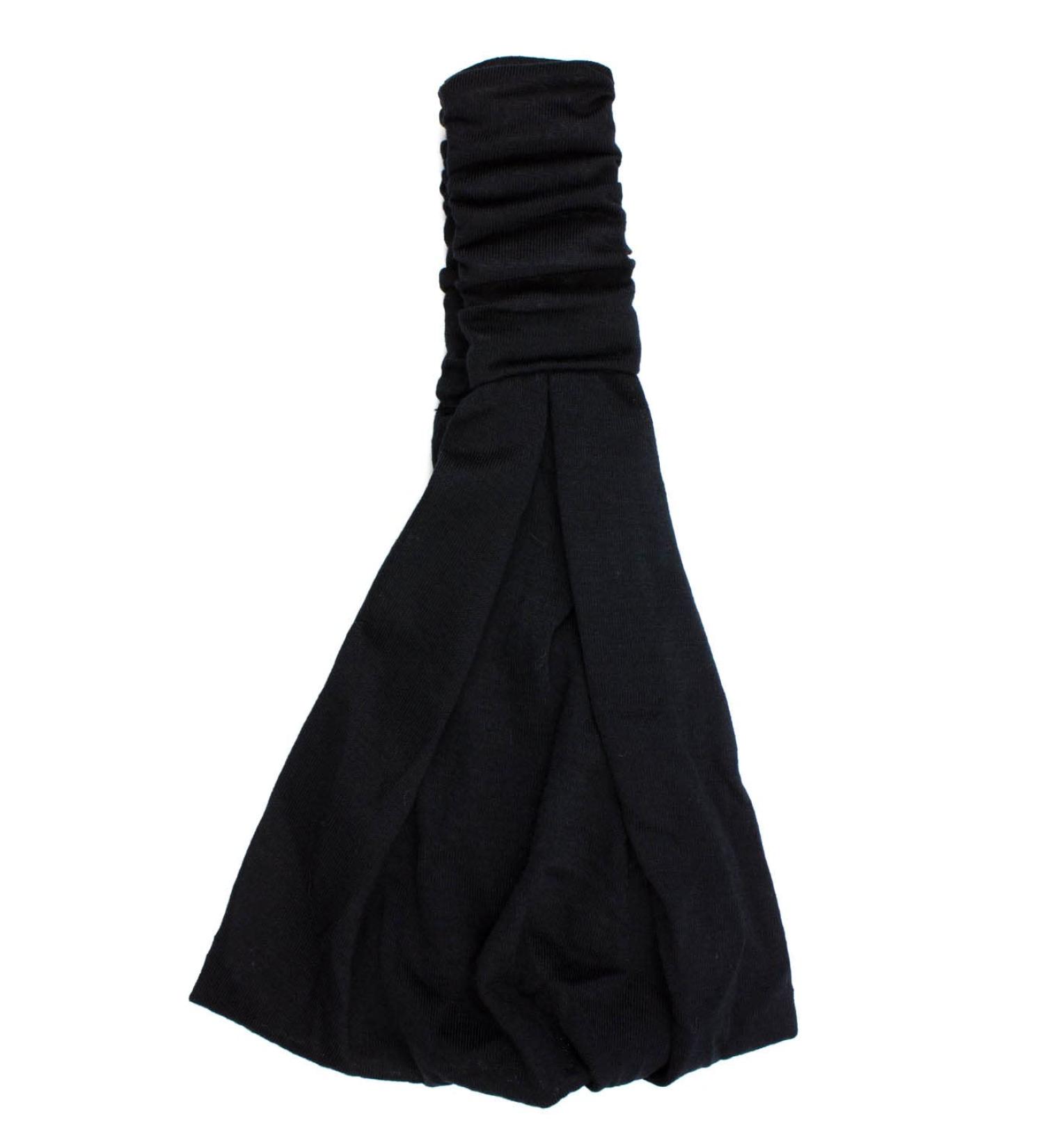 Mytoptrendz Plain Soft Cotton Extra Wide Headband 3 in 1 Hairband Hair Wrap with Elastic Back Bandeau Hair wrap Gym Workout Yoga Hair Accessories Plain Colour (Black)