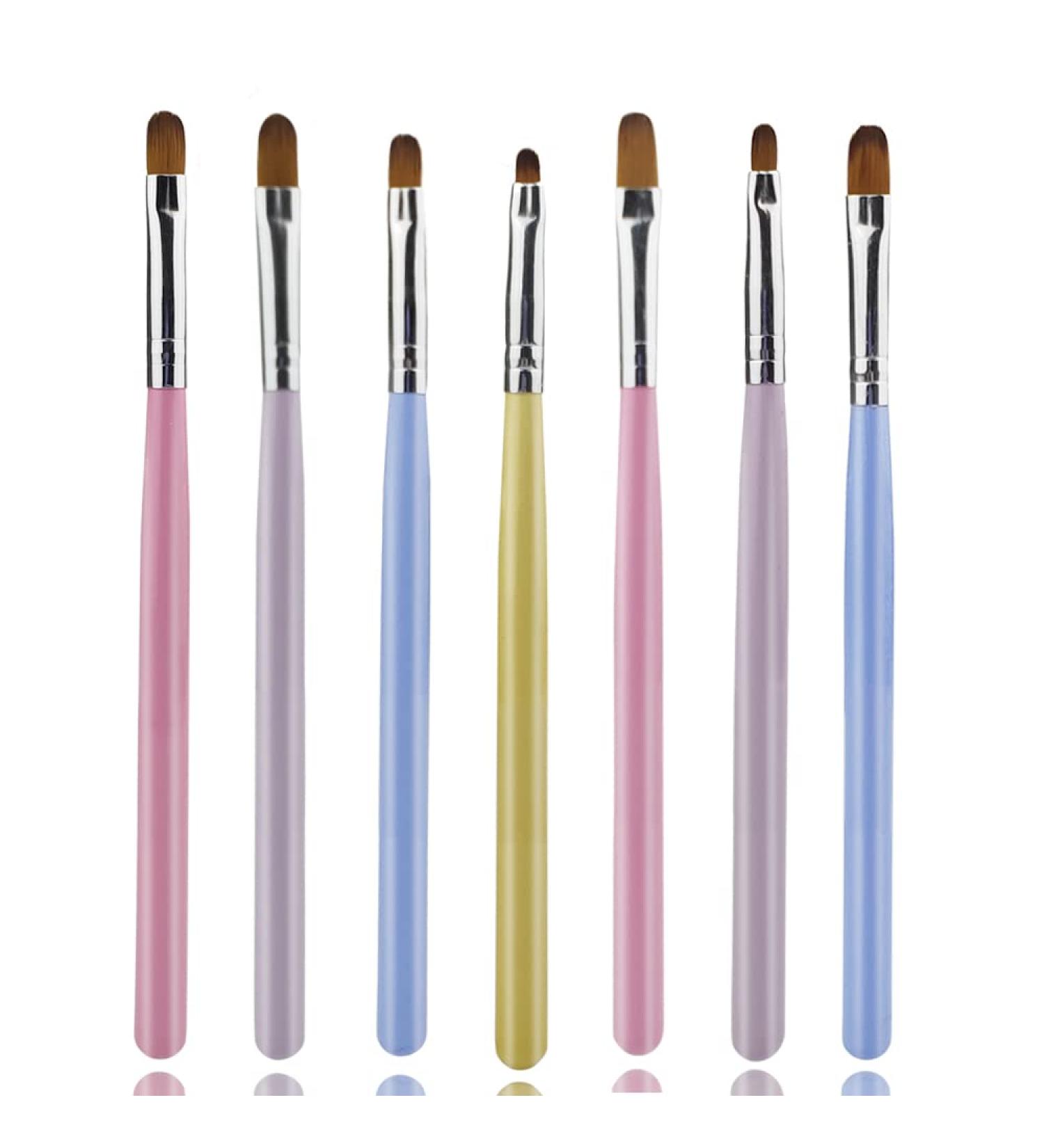 7-Piece Nail Brush Set | Gel & UV Gel Brushes for Acrylic Nail Art | Perfect for Stunning Designs - Buy Online on SooperMarket.com