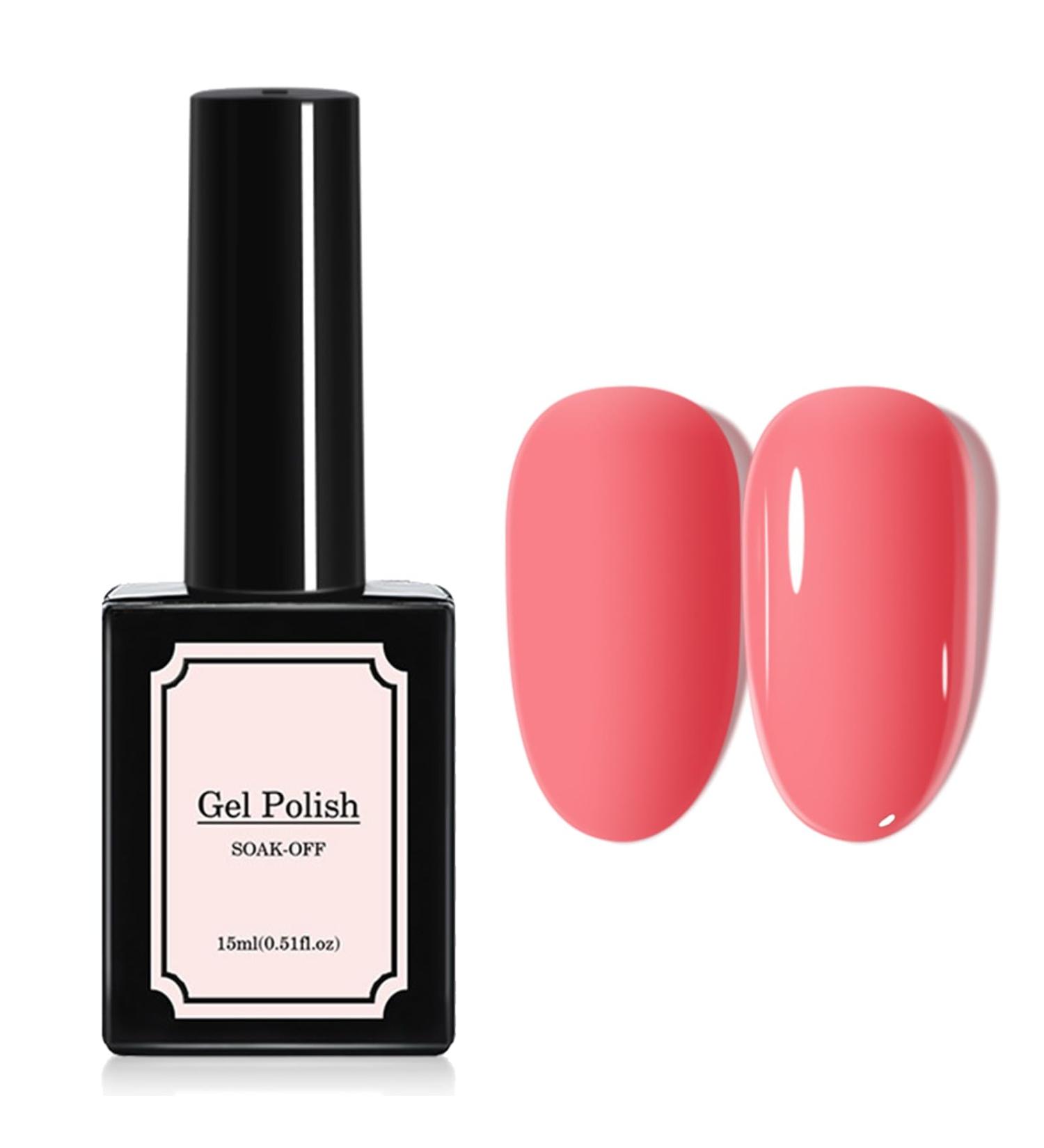 Pink Gel Nail Polish - Pink Nail Polish - Baby Pink Light Pink Pale Pink Nail Vanish - Soak Off UV LED Gel Nail Polish - Long Lasting Nail Art DIY Home (15ml) - Buy Online on SooperMarket.com