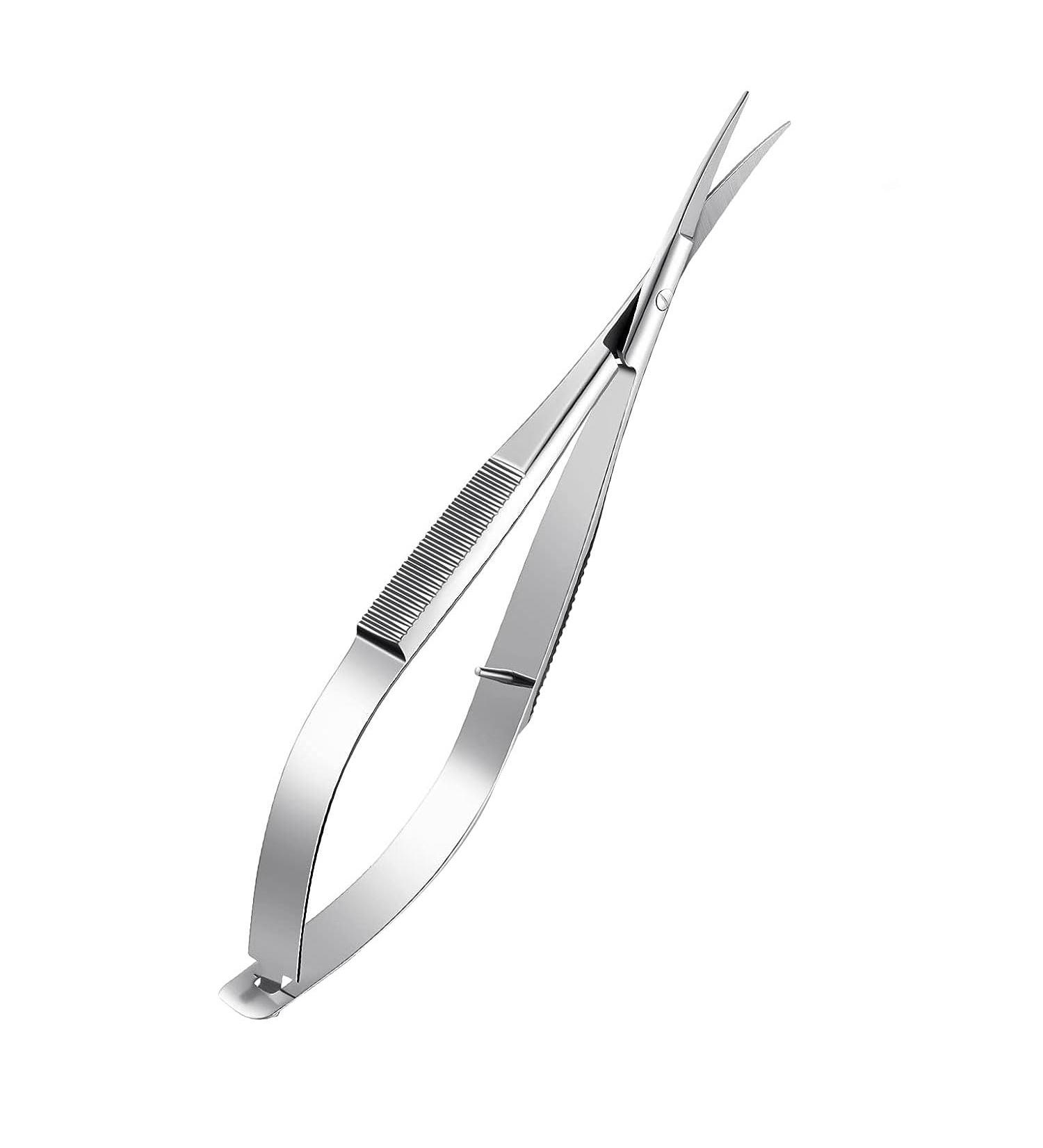 DARENYI Professional Stainless Steel Curved Cuticle Scissors | Eyebrow, Eyelash, Pedicure, Nose Hair, Beard Grooming Tool - Buy Online on SooperMarket.com