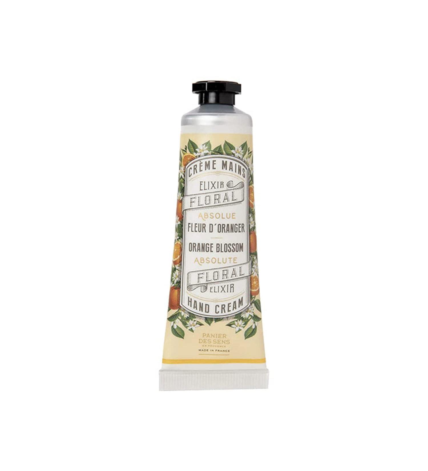 Panier des Sens Orange Blossom Hand Cream with Olive Oil | Made in France | 96% Natural | 1 Fl Oz (30ml) - Ideal for Dry Cracked Hands - Buy Online on SooperMarket.com