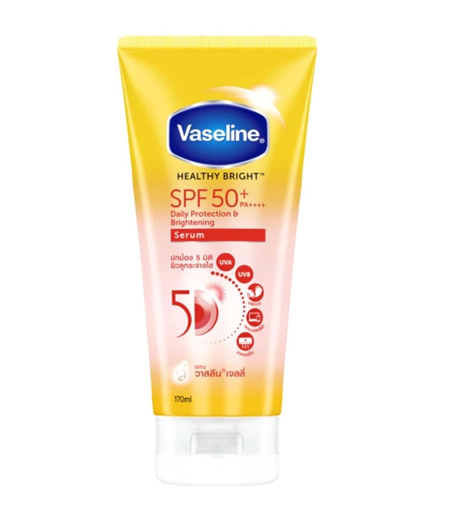 Vaseline Healthy Bright Daily Protection Brightening Serum SPF50+ PA++++ 170ml | Shop Internationally for Radiant Skin - Buy Online on SooperMarket.com