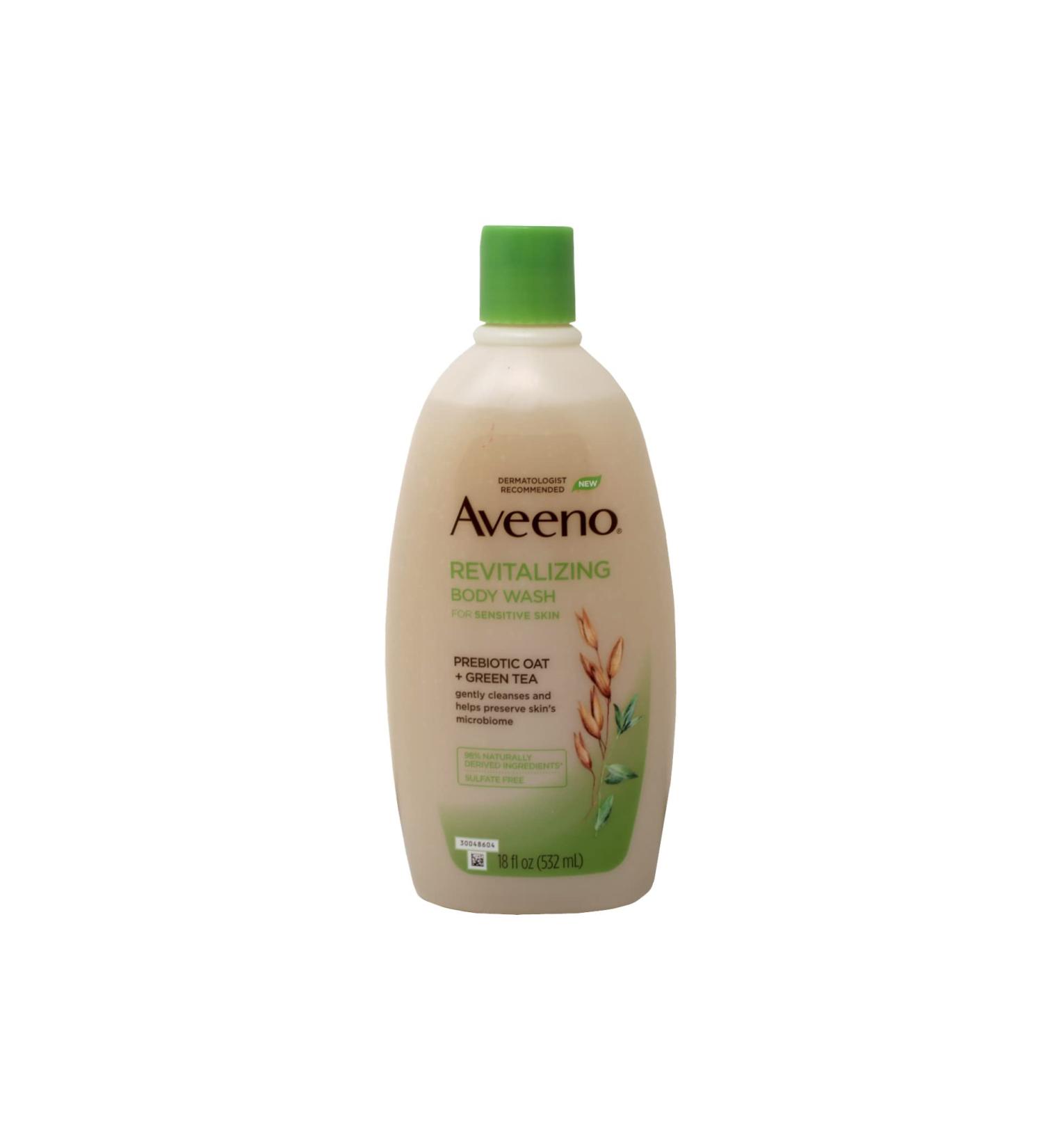 Aveeno Revitalizing Body Wash with Prebiotic Oat & Green Tea - 18 oz - Buy Online on SooperMarket.com