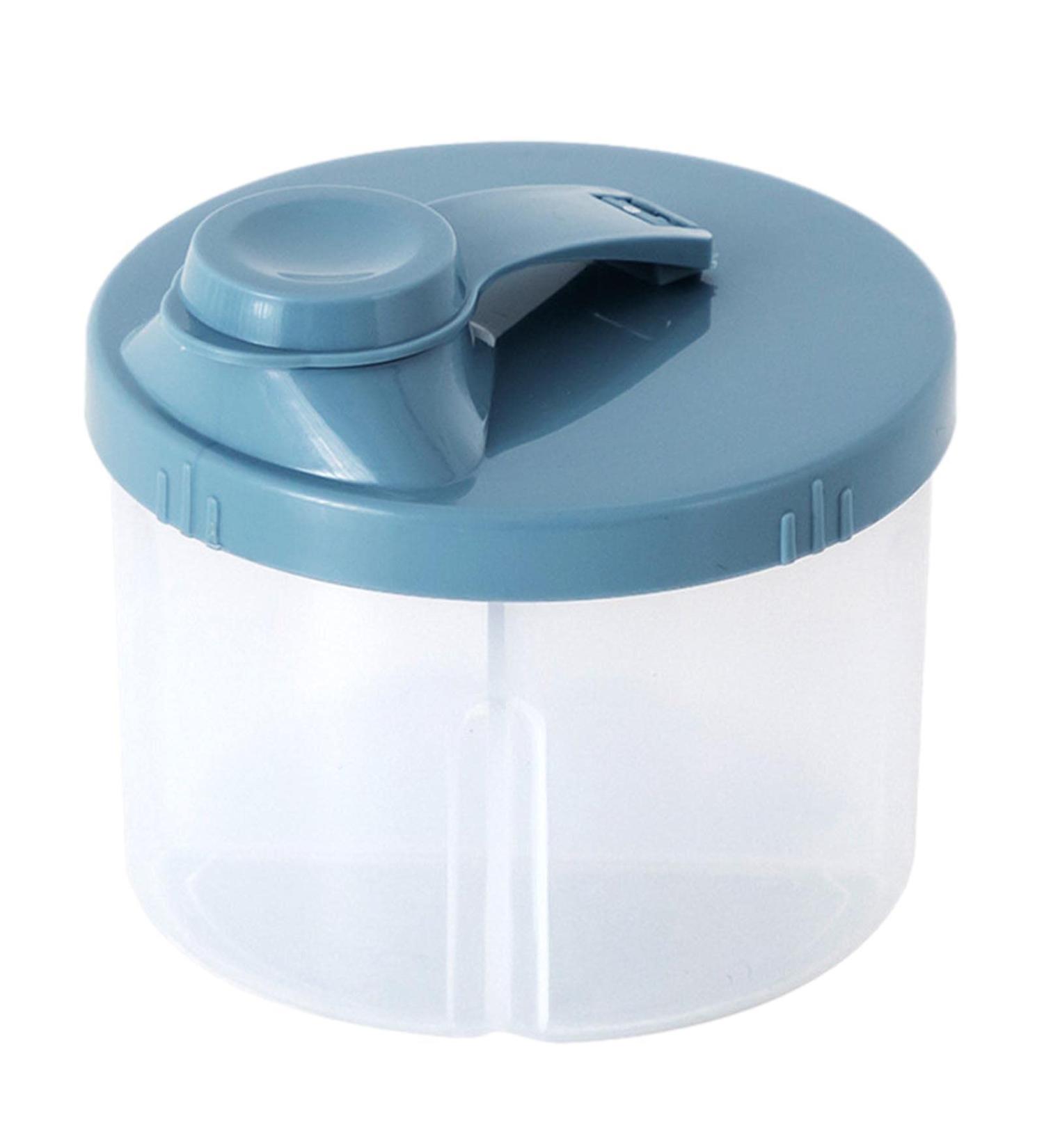 Rotating Milk Powder Dispenser - Portable Formula Storage Box for Newborns - 4 Compartments Snack Container - Blue - Buy Online on SooperMarket.com