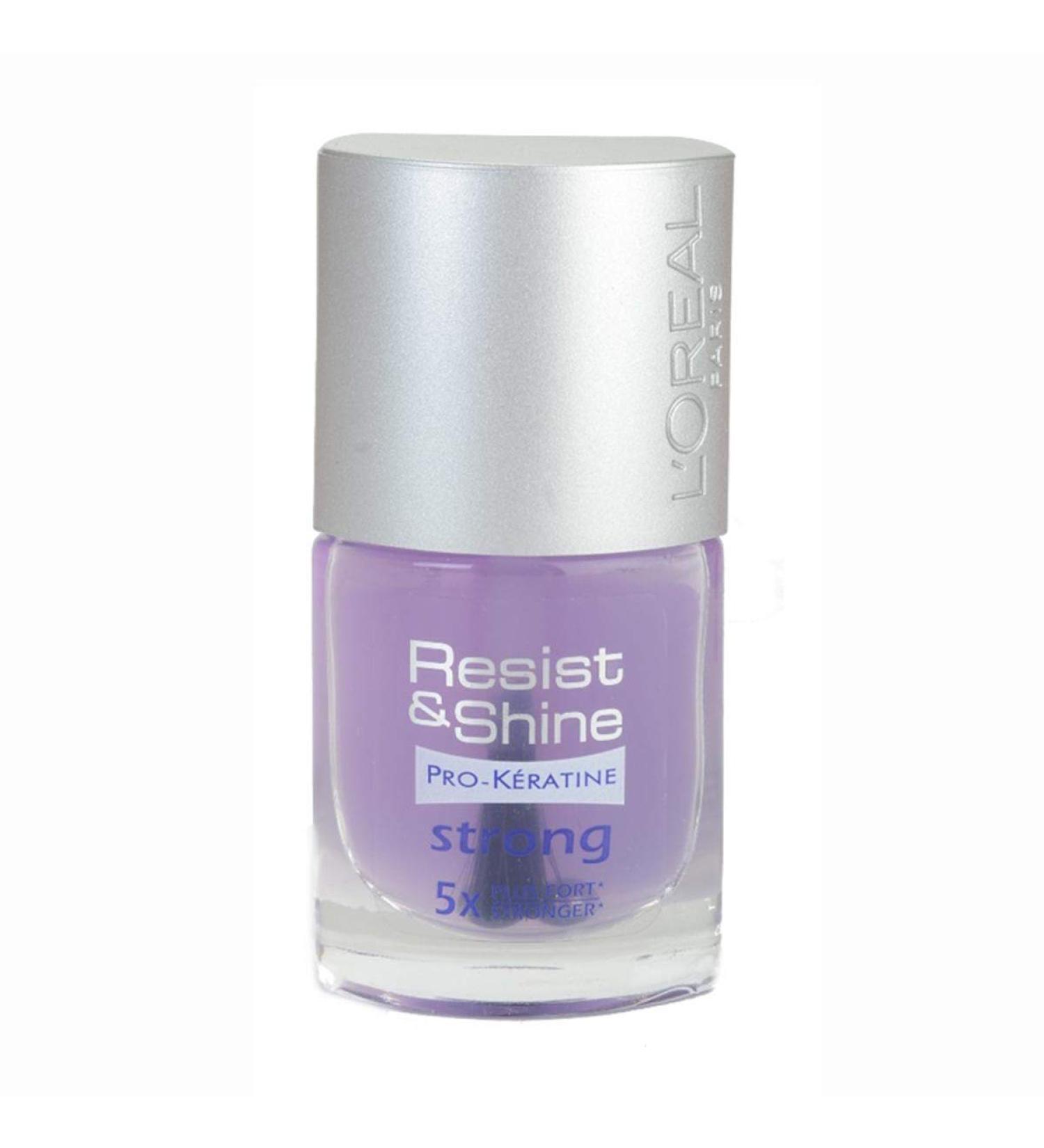 L'OREAL RESIST & SHINE TITANIUM PRO-KERATINE 5x STRONGER CLEAR BASE COAT
