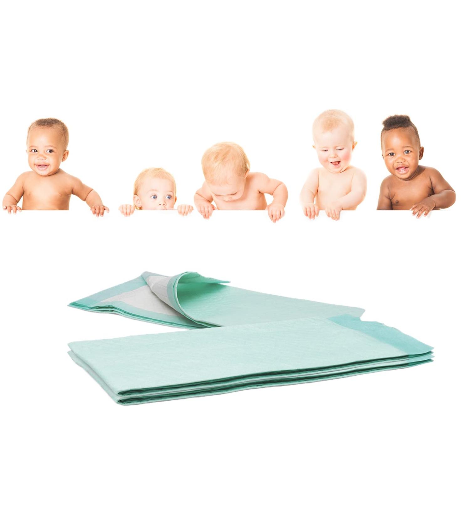 100 Disposable Baby Diaper Pads - Absorbent 60x90 Changing Mats for Effortless Mess-Free Diaper Changes - Ideal for International Shipping - Buy Online on SooperMarket.com
