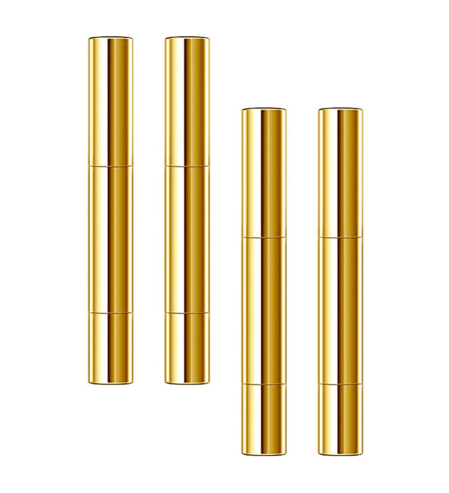 Minkissy 4-Piece Cosmetic Bottle Brush Tip Set - Empty Gel Nail Polish and Oil Pencil Containers with Aluminum Tube for Cosmetics & Airspace Monitoring - Buy Online on SooperMarket.com