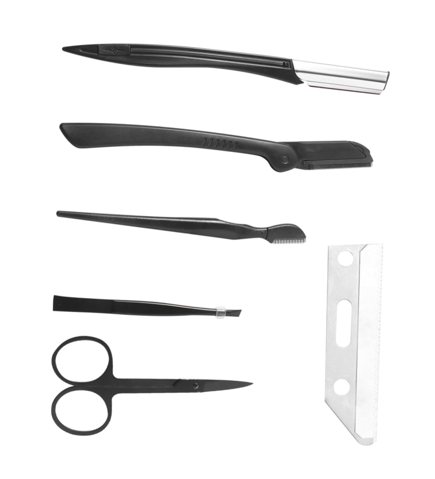 Didiseaon Nose Hair & Eyebrow Shaping Kit | Stainless Steel Beard Eyebrow Comb Razor & Facial Shaver Set for Precision Grooming - Buy Online on SooperMarket.com