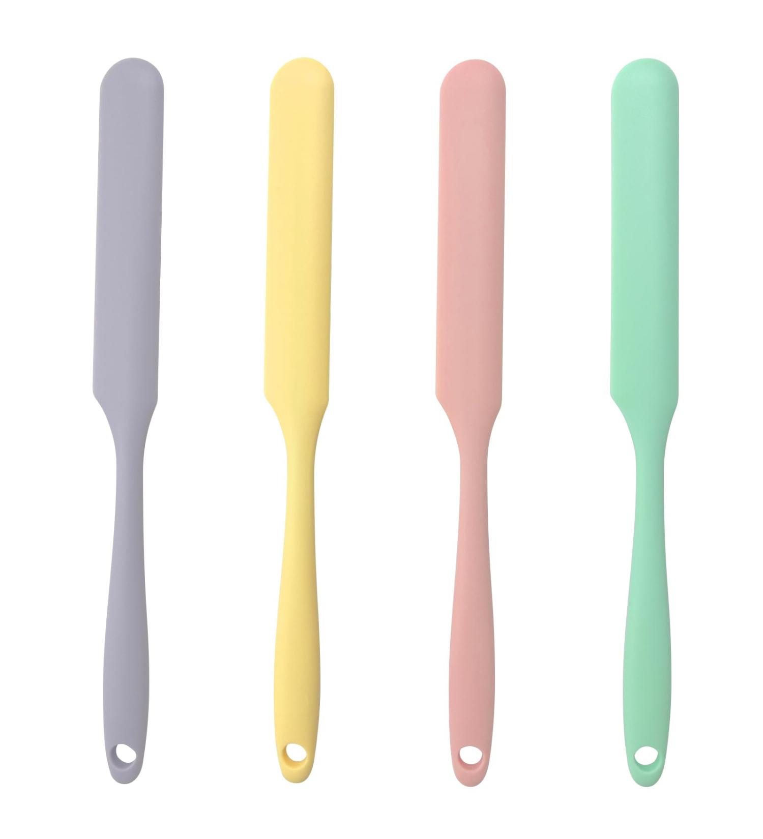 4-Piece Non-Stick Wax Spatulas Set | Silicone Wax Applicators for Hair Removal - Home Salon Use (Pink Yellow Purple Green - Buy Online on SooperMarket.com