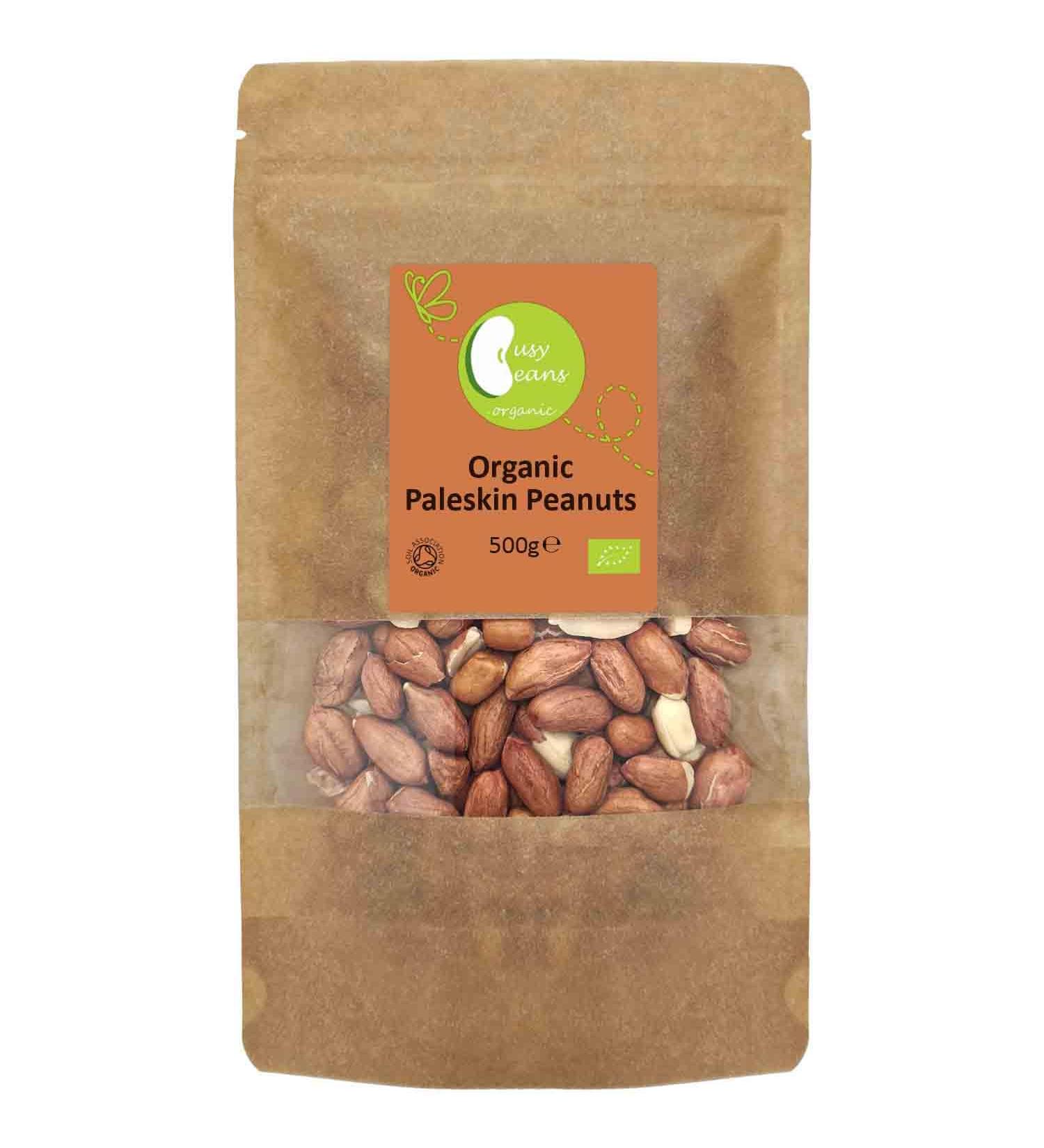 Organic Paleskin Peanuts - Certified Organic - by Busy Beans Organic (500g) - Buy Online on SooperMarket.com