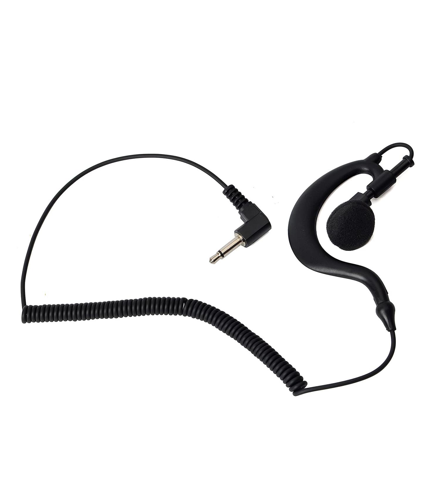G Shape Soft Ear Hook Earpiece Headset 3.5mm Plug Listen Only for Motorola Icom Radio - Buy Online on SooperMarket.com