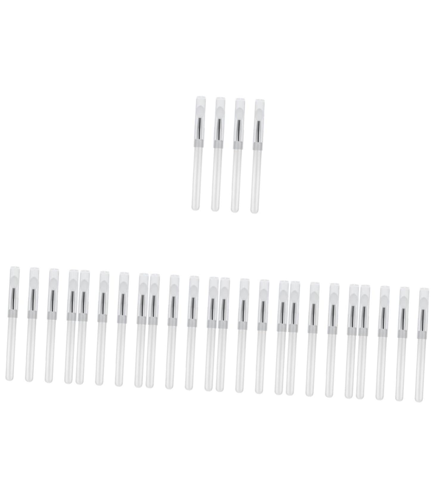 NOLITOY 28 Pcs Lip Brush Set - Lipstick & Lip Mask Applicators Silicone Makeup Brushes for Perfect Application Transparent & Color Options - Ideal for Lip & Eye Shadow Makeup - Buy Online on SooperMarket.com