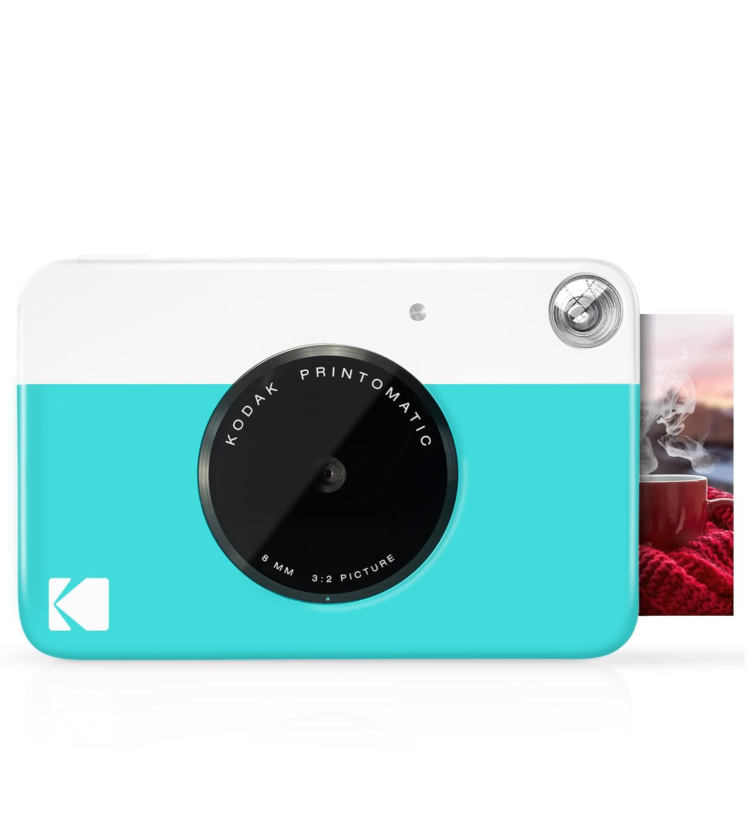KODAK Printomatic Digital Instant Print Camera - Blue | Full Color Prints | ZINK 2x3 Sticky-Backed Photo Paper - Buy Online on SooperMarket.com