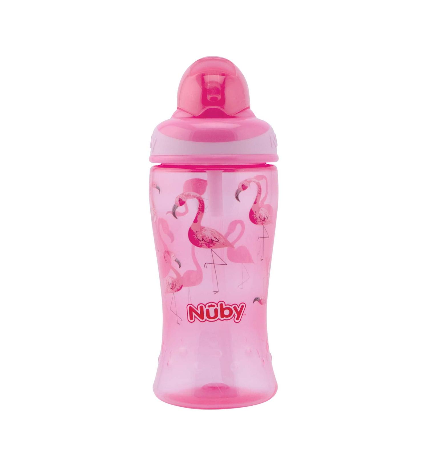 N by Flip-It Straw Cup for Kids | BPA-Free Drinking Bottle for Toddlers | Pink | 360ml | 12+ Months - International Shipping Available - Buy Online on SooperMarket.com