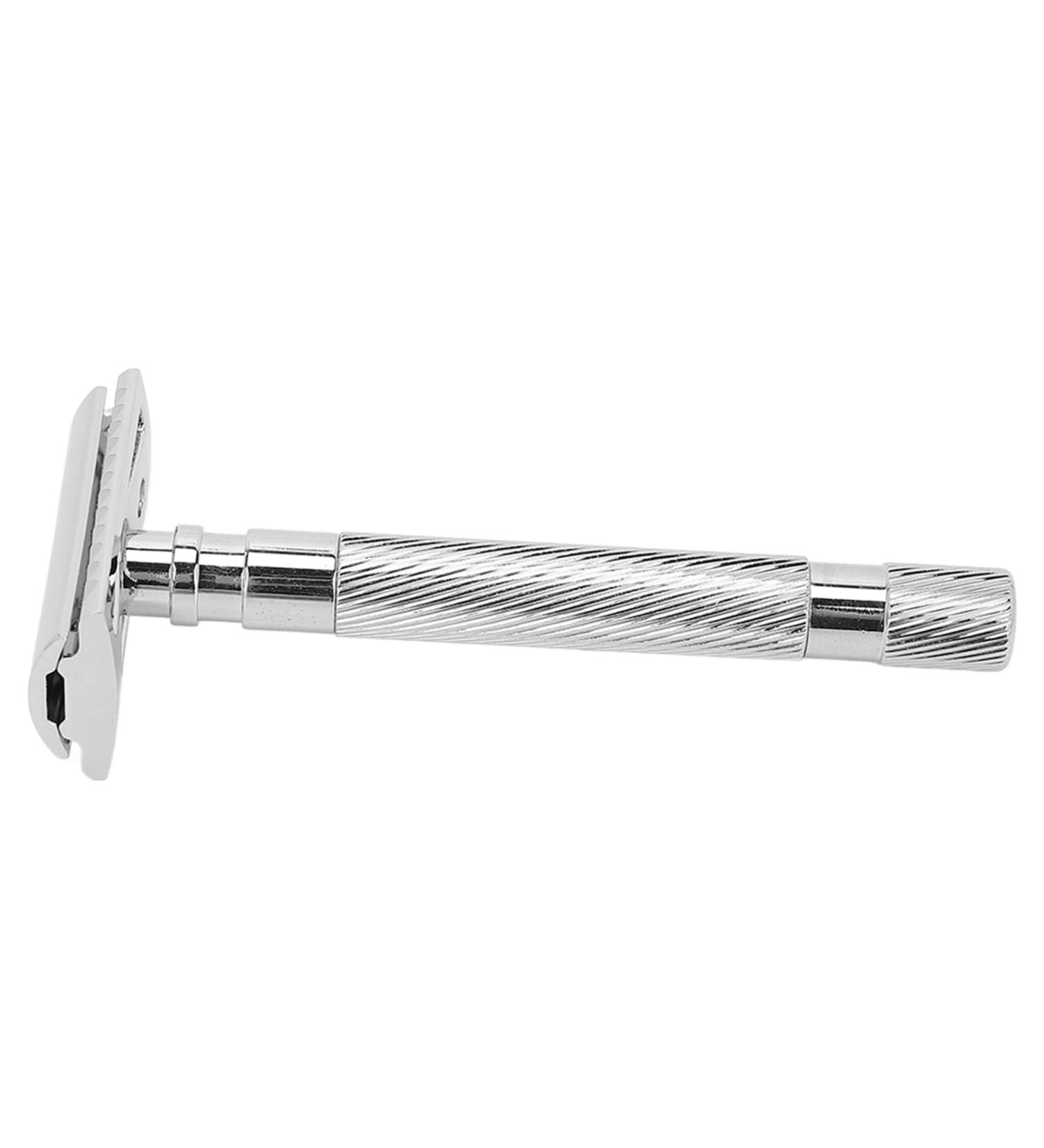 Premium Silver Manual Safety Razor for Men | Exquisite Craftsmanship | International Shipping Available - Buy Online on SooperMarket.com