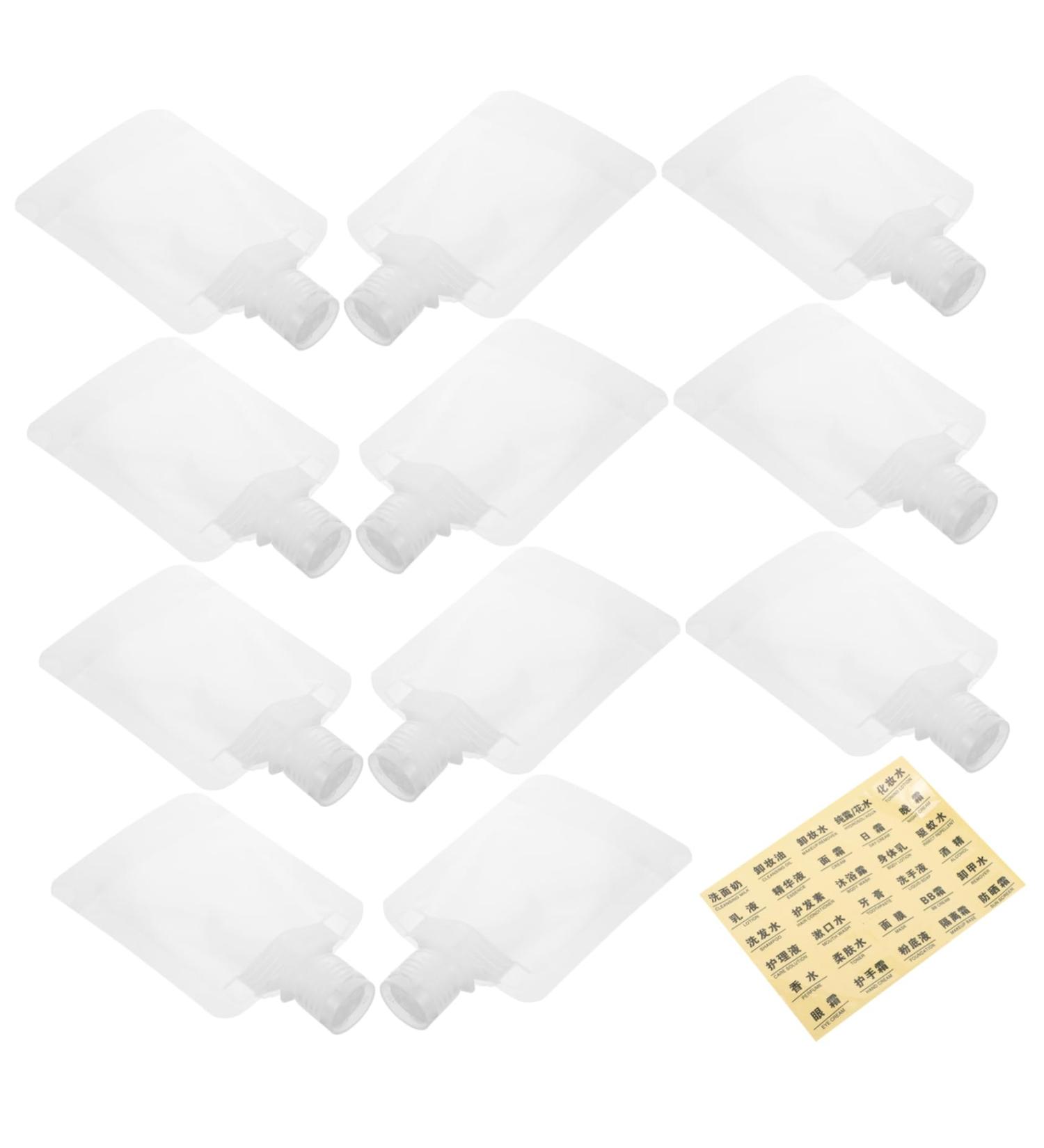 FOMIYES 20pcs Refillable Squeeze Pouches - Packing Bag Nail Stickers & Hair Shampoo Stickers for Travel | Leak-Proof Liquid Sealed Bags - Buy Online on SooperMarket.com
