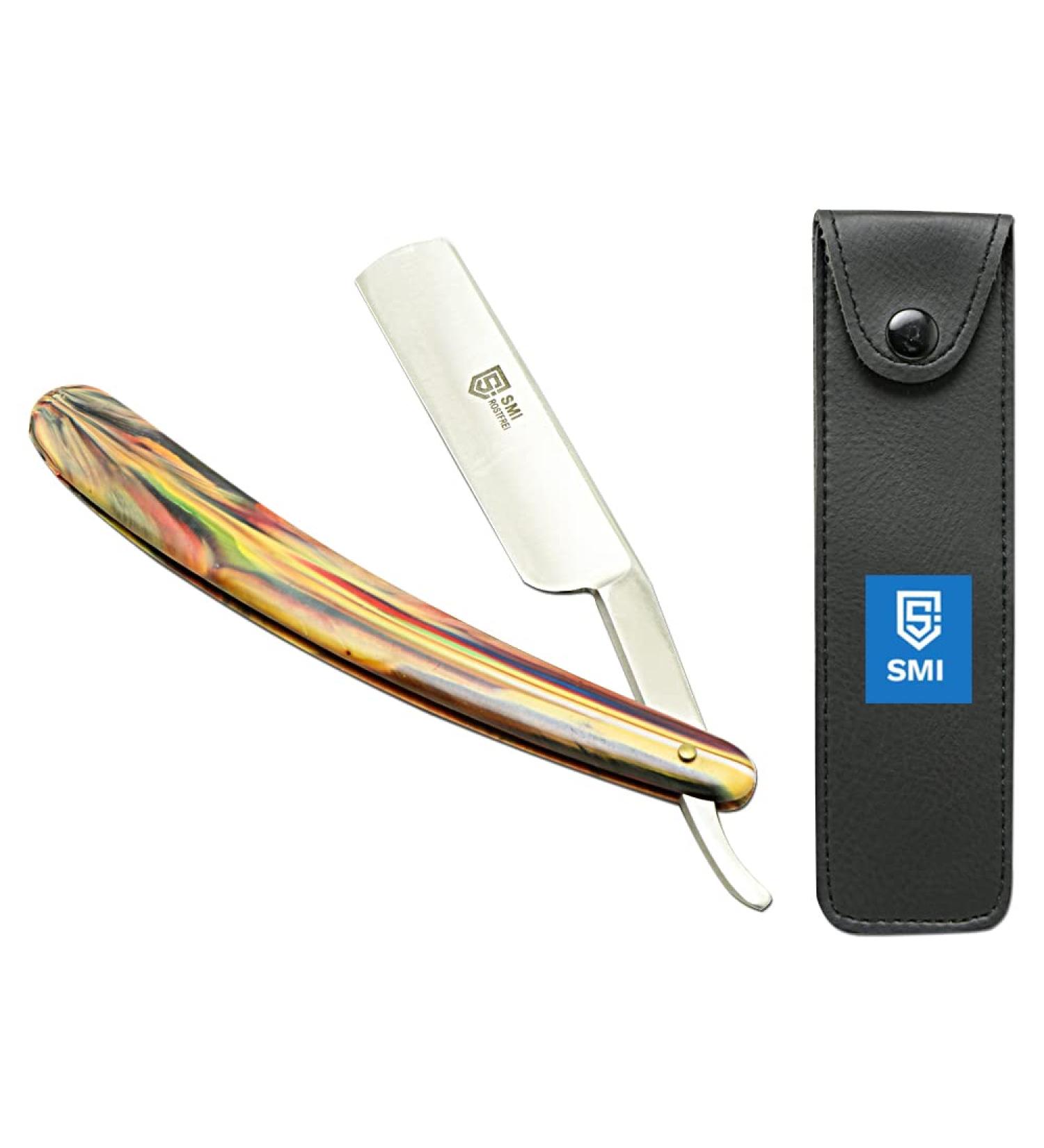 SMI Razor Men - Professional Barber Beard Shaving Knife with Case (Fixed Blade 1405) | International Shipping - Buy Online on SooperMarket.com