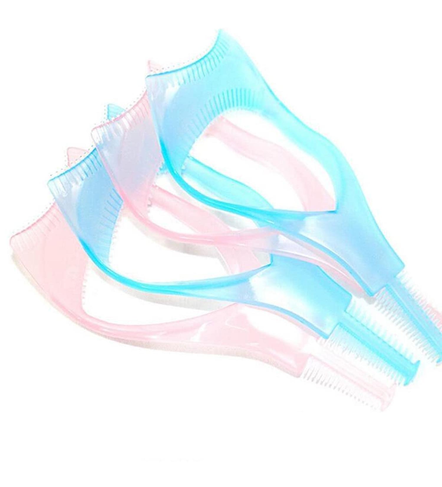 Eyelash Card 3 in 1 Plastic Mascara Guard Eyelash Brush Curler Lash Comb Makeup Cosmetic Tools Christmas Gifts for Women Nice - Buy Online on SooperMarket.com